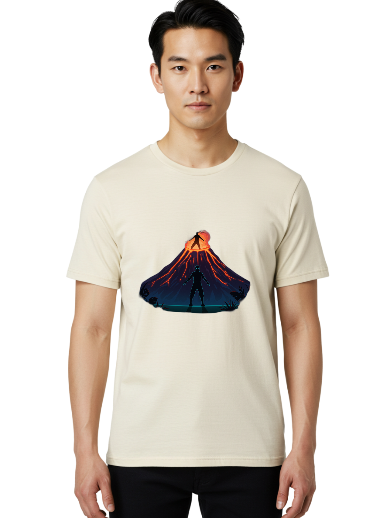 Volcano-Eruption Men'S Graphic Tee, 100% Cotton, Comfortable Casual Summer Wear, Machine Washable, Vintage Camera, Old Camera, Antique Camera, Black Camera, Classic Photography, Photography Equipment, Nostalgic Device, Film Camera, Camera Art Bah351