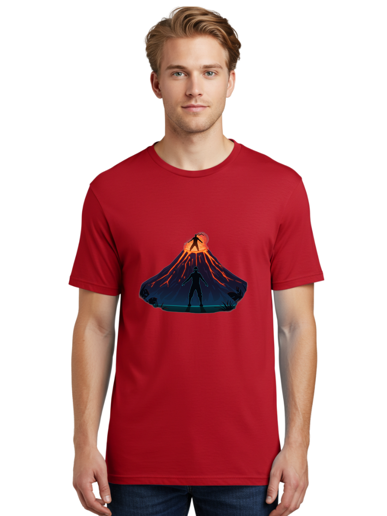 Volcano-Eruption Men'S Graphic Tee, 100% Cotton, Comfortable Casual Summer Wear, Machine Washable, Vintage Camera, Old Camera, Antique Camera, Black Camera, Classic Photography, Photography Equipment, Nostalgic Device, Film Camera, Camera Art Bah351