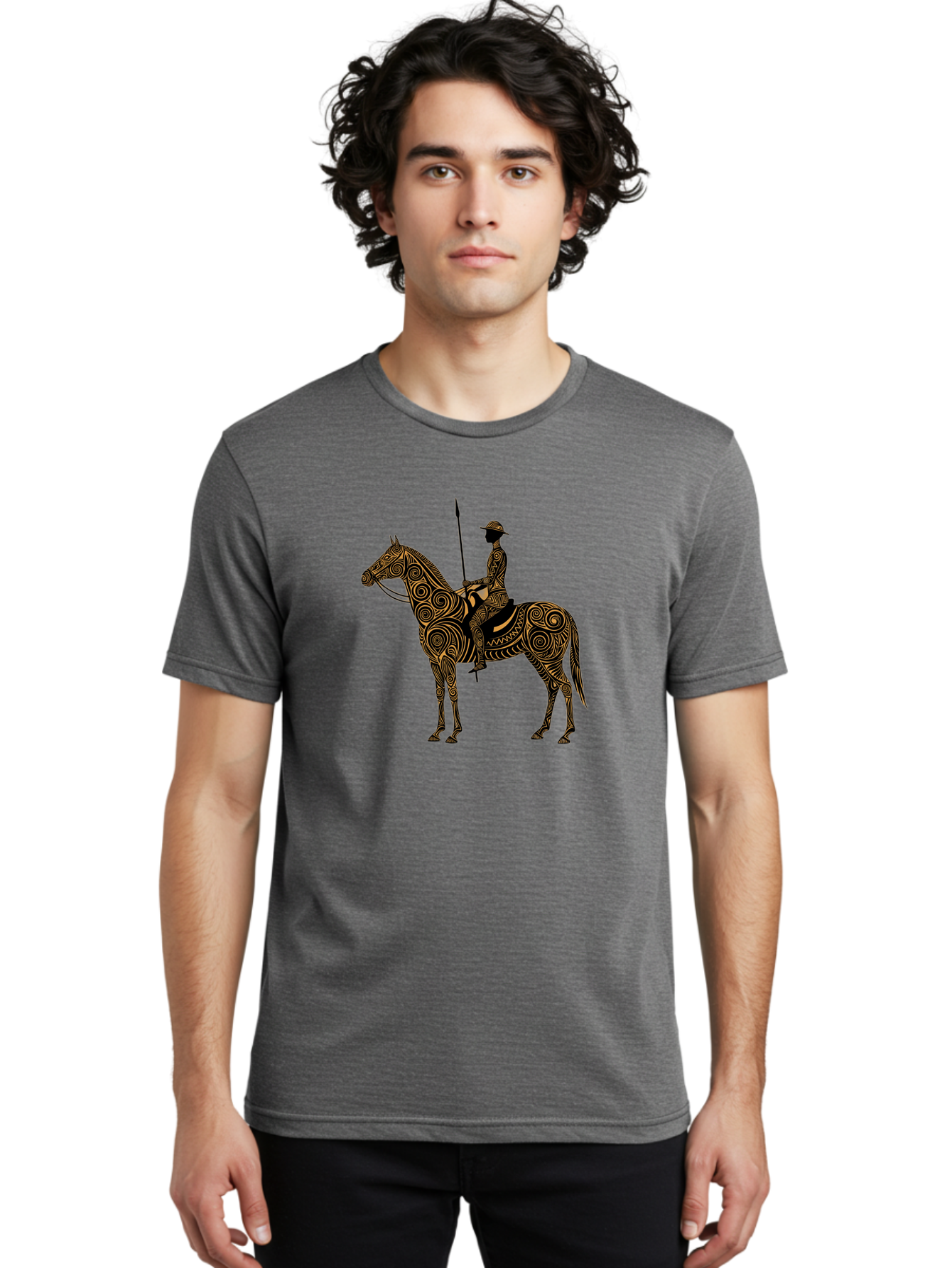 Warrior-On-Horseback Men'S Graphic Tee, 100% Cotton, Comfortable Casual Summer Wear, Machine Washable, Vintage Camera, Old Camera, Antique Camera, Black Camera, Classic Photography, Photography Equipment, Nostalgic Device, Film Camera, Bah356