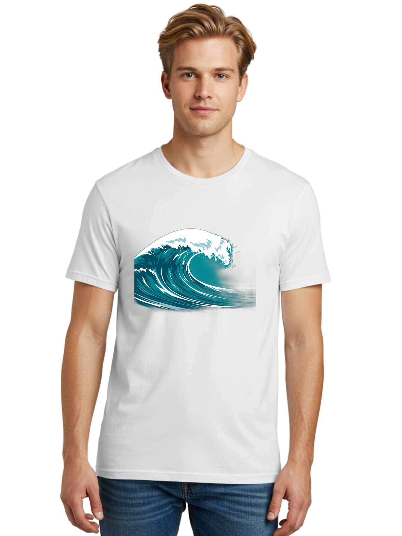 Wave Men'S Graphic Tee, 100% Cotton, Comfortable Casual Summer Wear, Machine Washable, Vintage Camera, Old Camera, Antique Camera, Black Camera, Classic Photography, Photography Equipment, Nostalgic Device, Film Camera, Camera Art Bah364