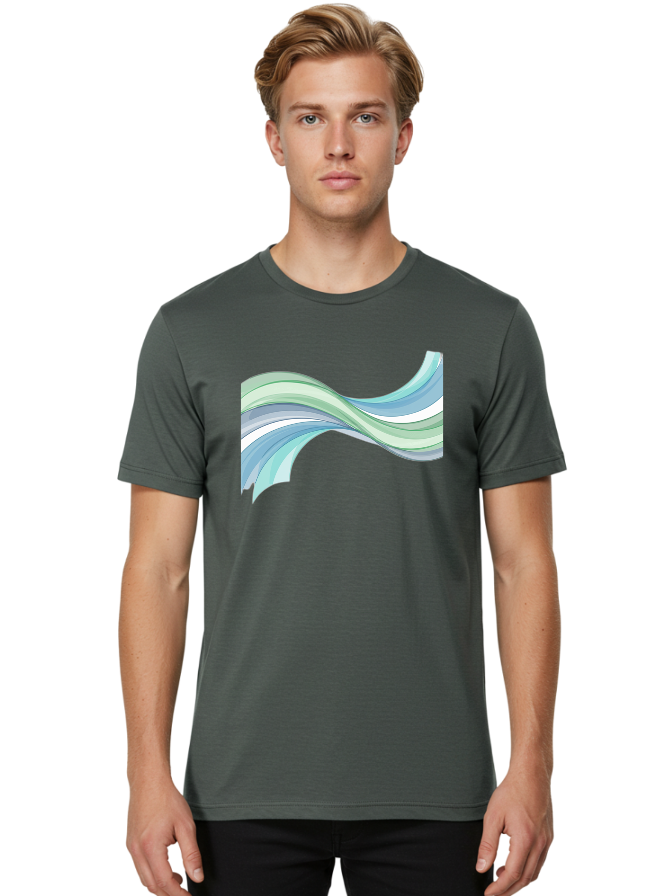 Wavy-Lines Men'S Graphic Tee, 100% Cotton, Comfortable Casual Summer Wear, Machine Washable, Vintage Camera, Old Camera, Antique Camera, Black Camera, Classic Photography, Photography Equipment, Nostalgic Device, Film Camera, Camera Art Bah365