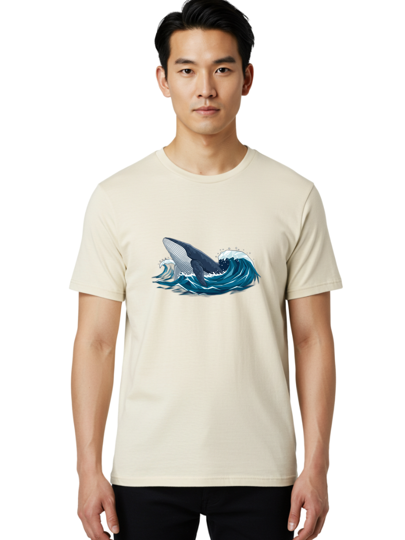 Whale-Breaching-Wave Men'S Graphic Tee, 100% Cotton, Comfortable Casual Summer Wear, Machine Washable, Vintage Camera, Old Camera, Antique Camera, Black Camera, Classic Photography, Photography Equipment, Nostalgic Device, Film Camera, Bah366