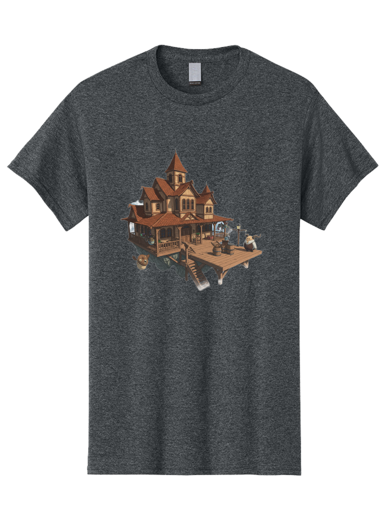 Whimsical-Wooden-Treehouse Men'S Graphic Tee, 100% Cotton, Comfortable Casual Summer Wear, Machine Washable, Vintage Camera, Old Camera, Antique Camera, Black Camera, Classic Photography, Photography Equipment, Nostalgic Device, Film Camera, Bah367