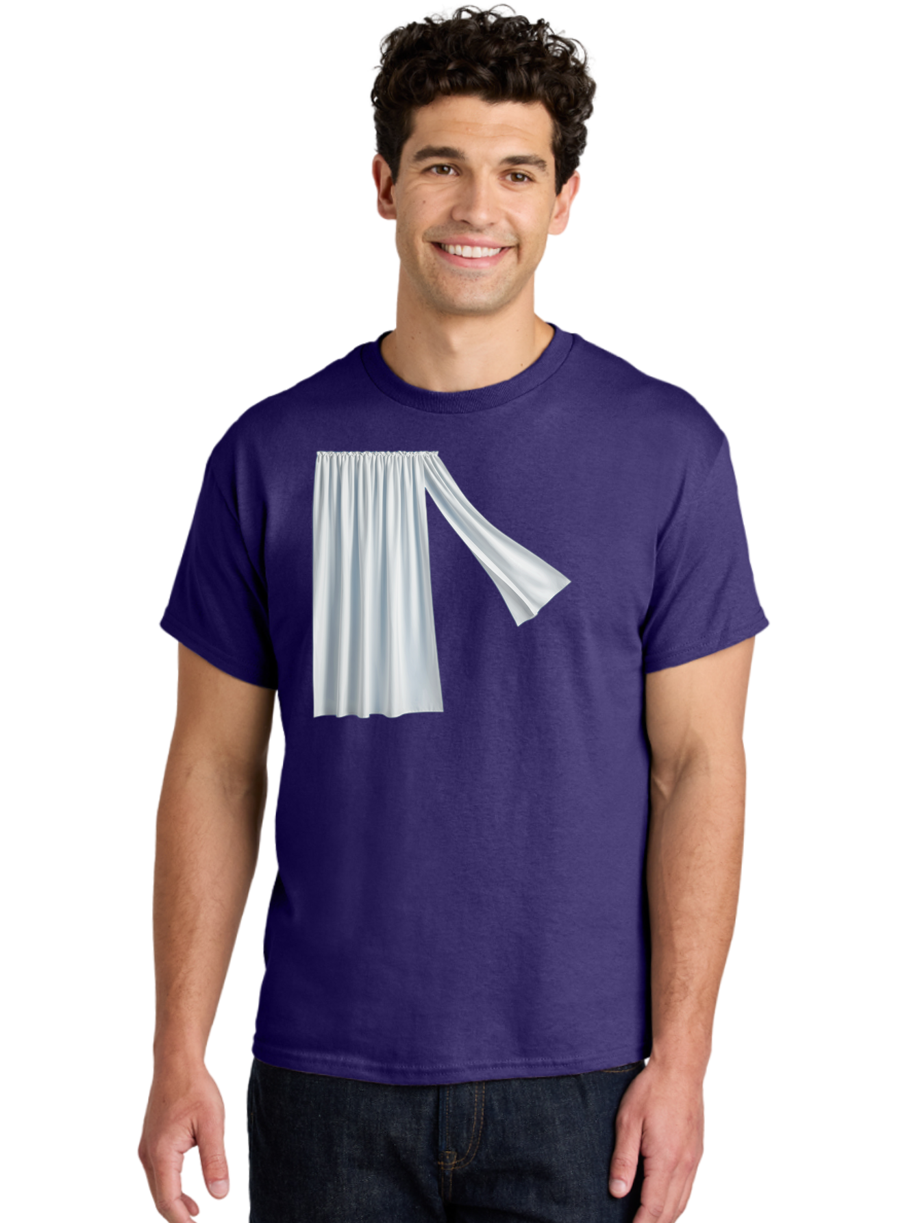 White-Curtain-2 Men'S Graphic Tee, 100% Cotton, Comfortable Casual Summer Wear, Machine Washable, Vintage Camera, Old Camera, Antique Camera, Black Camera, Classic Photography, Photography Equipment, Nostalgic Device, Film Camera, Camera Art Bah371