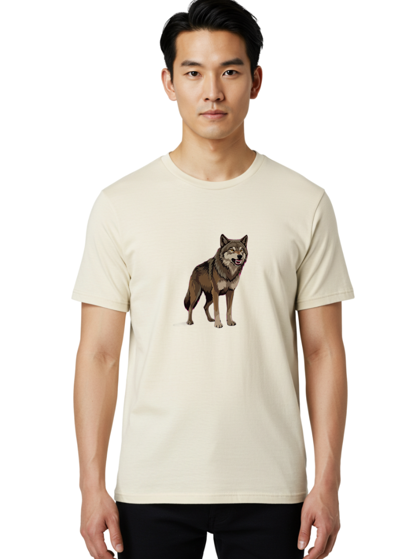 Wolf Men'S Graphic Tee, 100% Cotton, Comfortable Casual Summer Wear, Machine Washable, Vintage Camera, Old Camera, Antique Camera, Black Camera, Classic Photography, Photography Equipment, Nostalgic Device, Film Camera, Camera Art Bah390