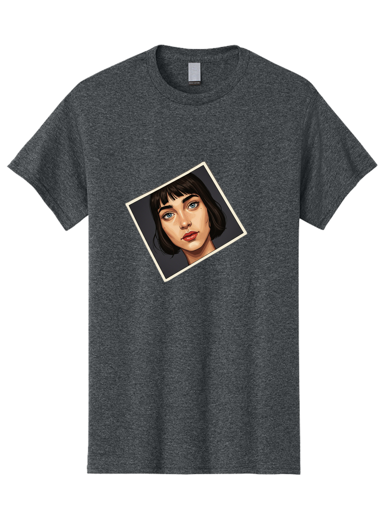 Woman-Portrait Men'S Graphic Tee, 100% Cotton, Comfortable Casual Summer Wear, Machine Washable, Vintage Camera, Old Camera, Antique Camera, Black Camera, Classic Photography, Photography Equipment, Nostalgic Device, Film Camera, Camera Art Bah394