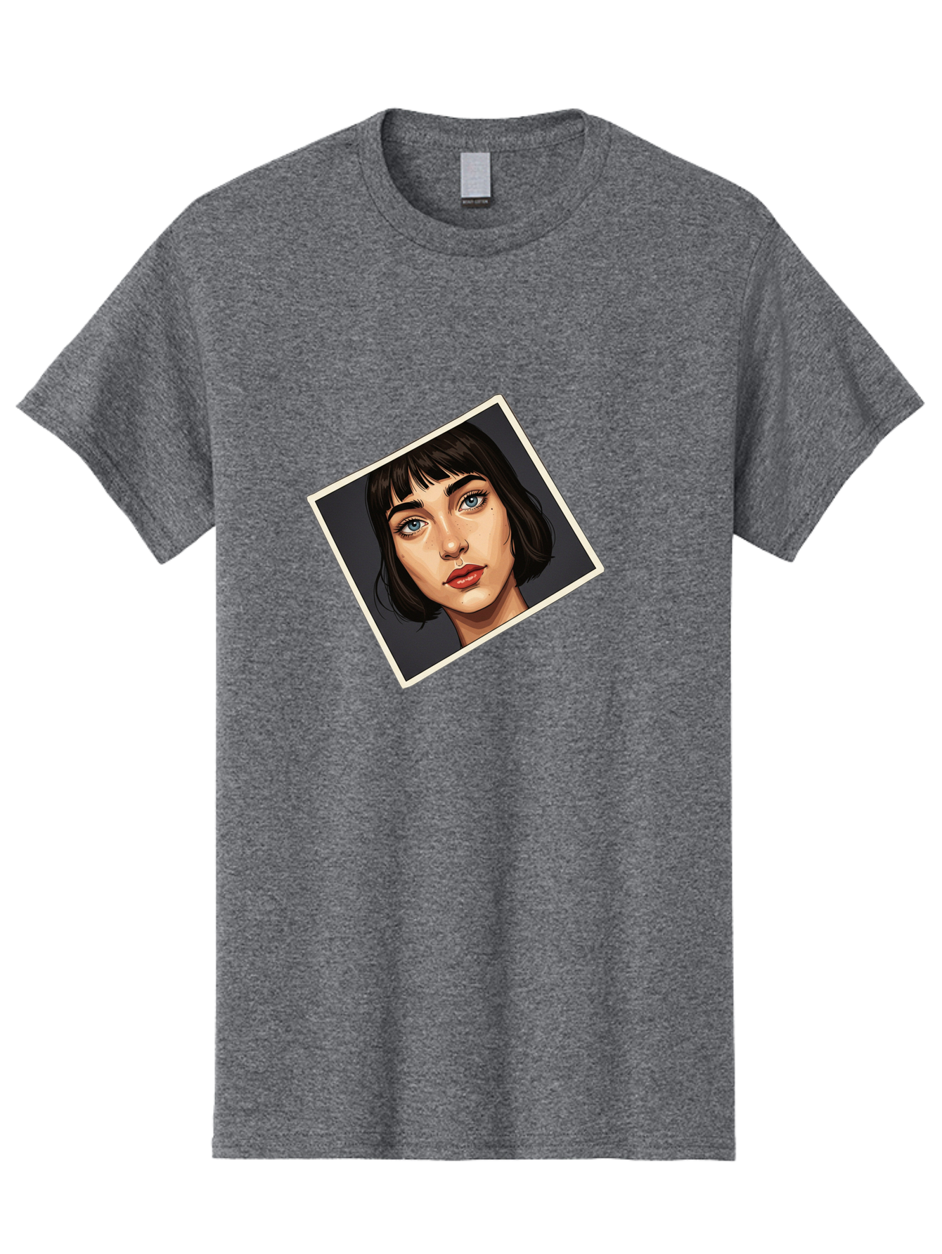 Woman-Portrait Men'S Graphic Tee, 100% Cotton, Comfortable Casual Summer Wear, Machine Washable, Vintage Camera, Old Camera, Antique Camera, Black Camera, Classic Photography, Photography Equipment, Nostalgic Device, Film Camera, Camera Art Bah394