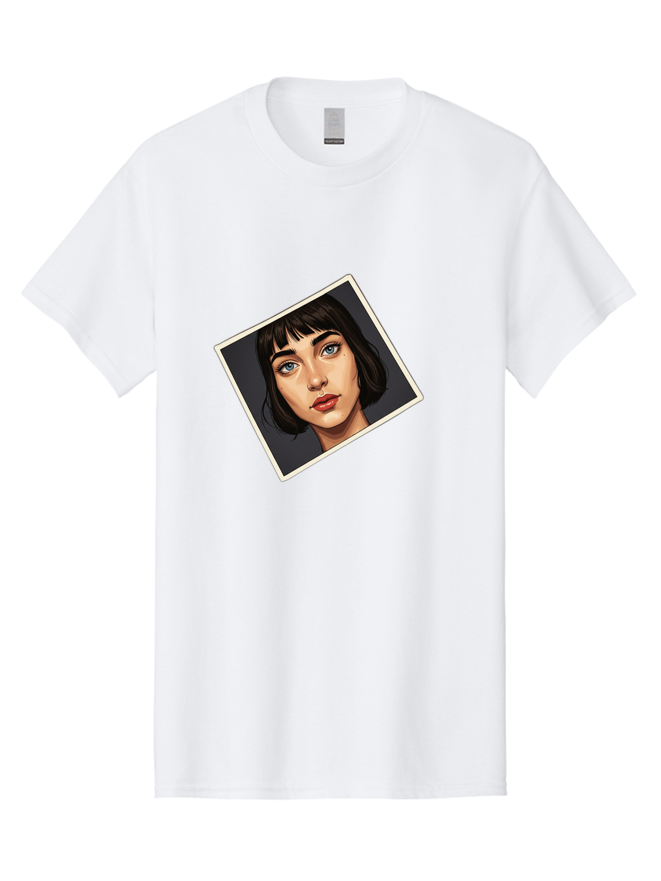 Woman-Portrait Men'S Graphic Tee, 100% Cotton, Comfortable Casual Summer Wear, Machine Washable, Vintage Camera, Old Camera, Antique Camera, Black Camera, Classic Photography, Photography Equipment, Nostalgic Device, Film Camera, Camera Art Bah394