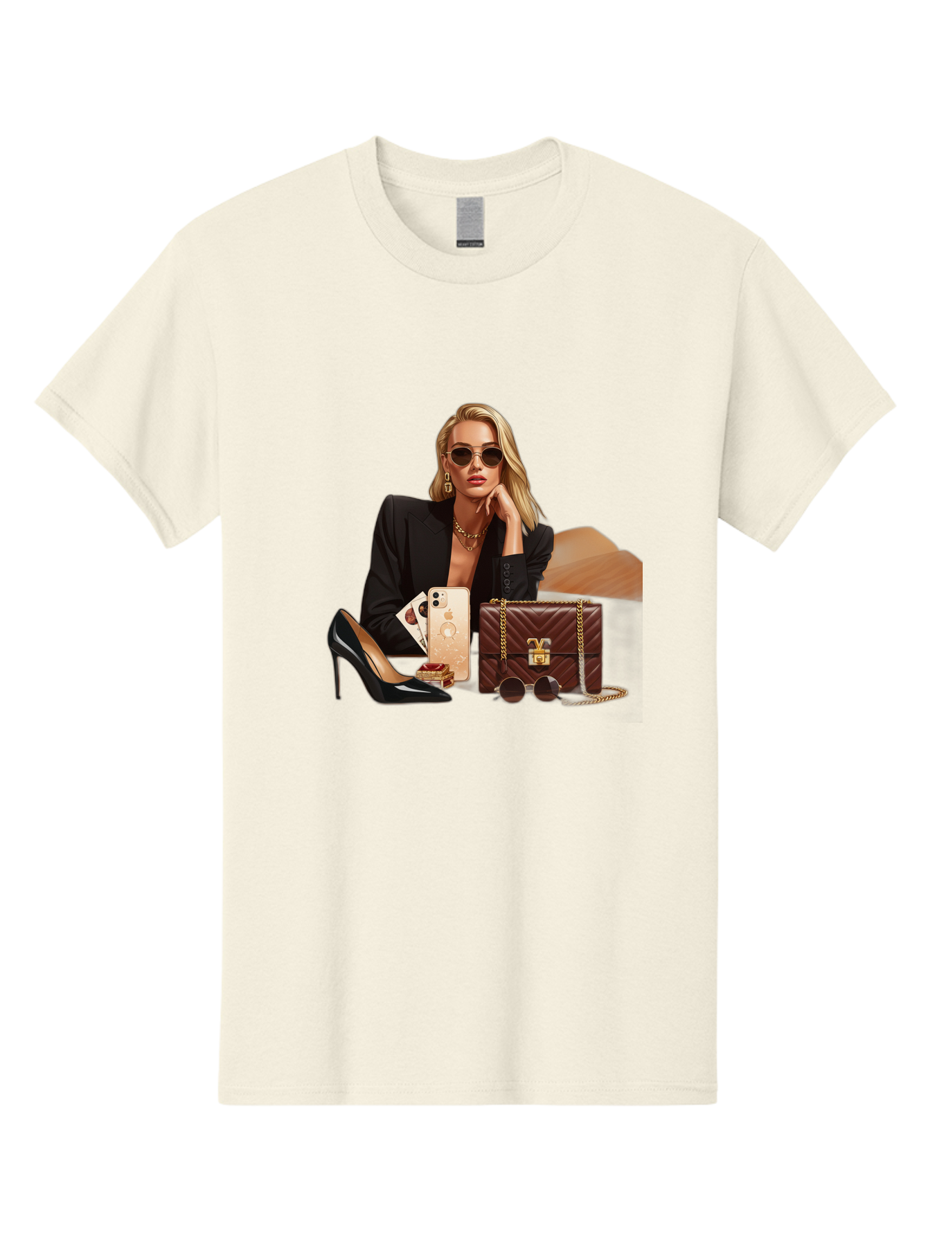 Woman-With-Luxury-Accessories Men'S Graphic Tee, 100% Cotton, Comfortable Casual Summer Wear, Machine Washable, Vintage Camera, Old Camera, Antique Camera, Black Camera, Classic Photography, Photography Equipment, Nostalgic Device, Bah395