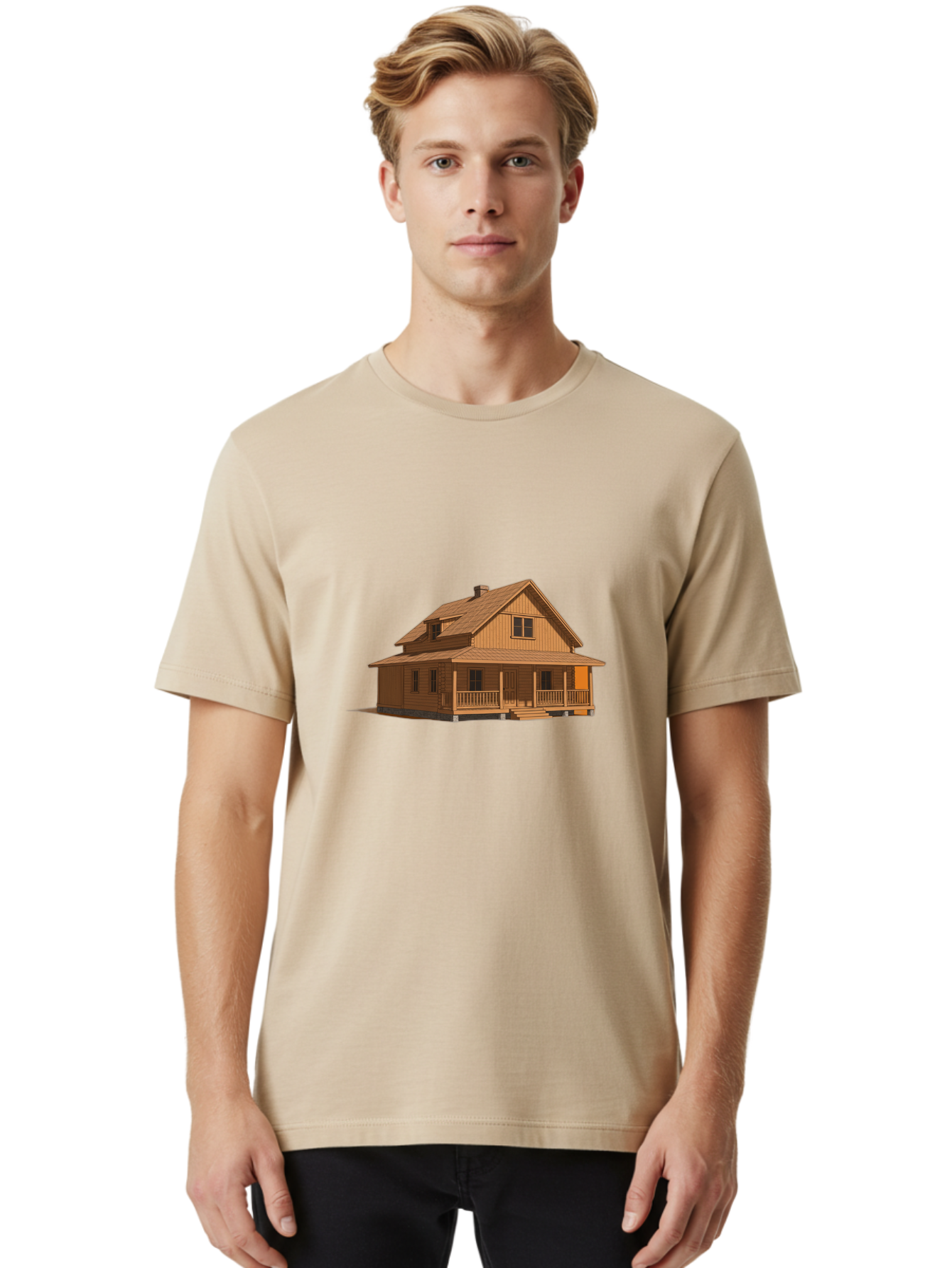 Wooden-House Men'S Graphic Tee, 100% Cotton, Comfortable Casual Summer Wear, Machine Washable, Vintage Camera, Old Camera, Antique Camera, Black Camera, Classic Photography, Photography Equipment, Nostalgic Device, Film Camera, Camera Art Bah399