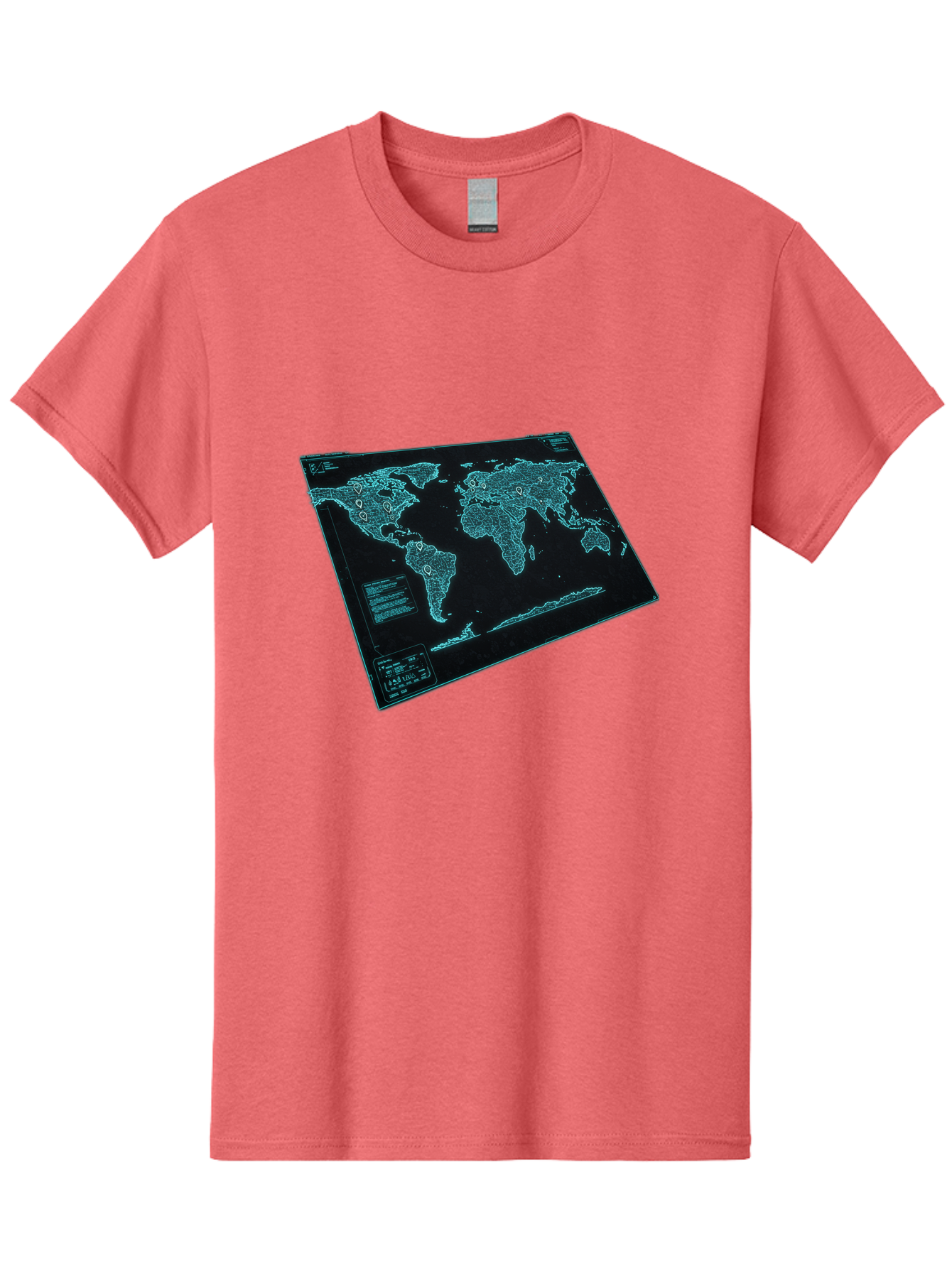 World-Map-1 Men'S Graphic Tee, 100% Cotton, Comfortable Casual Summer Wear, Machine Washable, Vintage Camera, Old Camera, Antique Camera, Black Camera, Classic Photography, Photography Equipment, Nostalgic Device, Film Camera, Camera Art Bah402