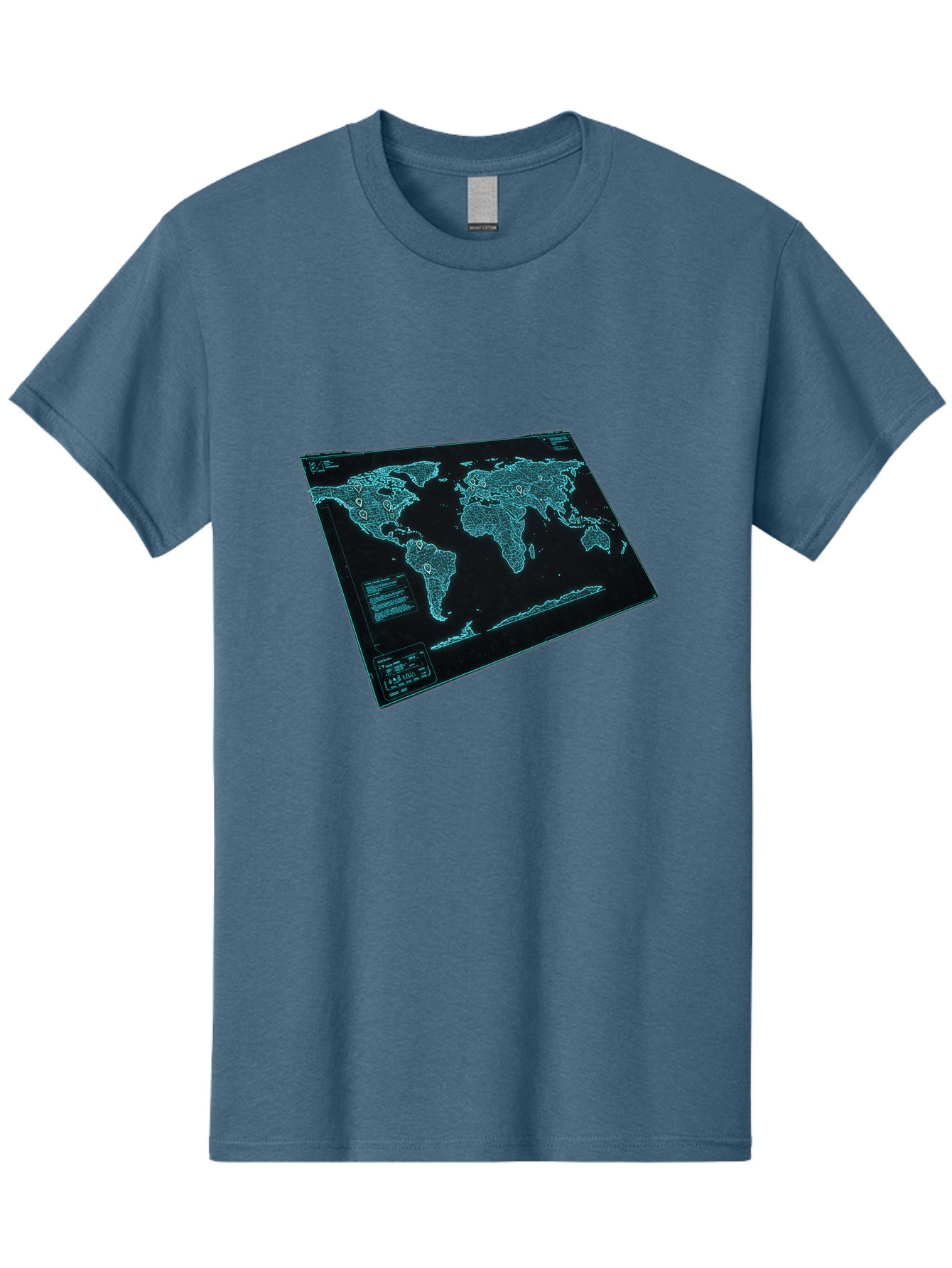 World-Map-1 Men'S Graphic Tee, 100% Cotton, Comfortable Casual Summer Wear, Machine Washable, Vintage Camera, Old Camera, Antique Camera, Black Camera, Classic Photography, Photography Equipment, Nostalgic Device, Film Camera, Camera Art Bah402