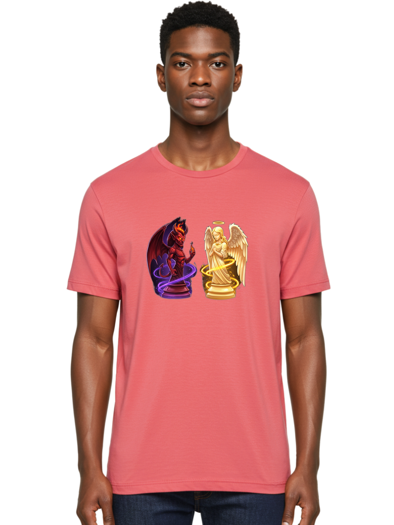 Angel-And-Demon Men'S Graphic Tee, 100% Cotton, Comfortable Casual Summer Wear, Machine Washable, Vintage Camera, Old Camera, Antique Camera, Black Camera, Classic Photography, Photography Equipment, Nostalgic Device, Film Camera, Camera Art Bah423