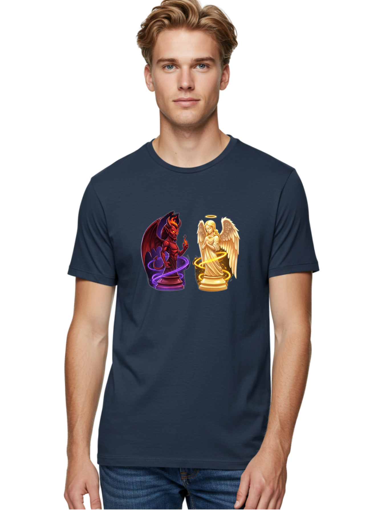 Angel-And-Demon Men'S Graphic Tee, 100% Cotton, Comfortable Casual Summer Wear, Machine Washable, Vintage Camera, Old Camera, Antique Camera, Black Camera, Classic Photography, Photography Equipment, Nostalgic Device, Film Camera, Camera Art Bah423