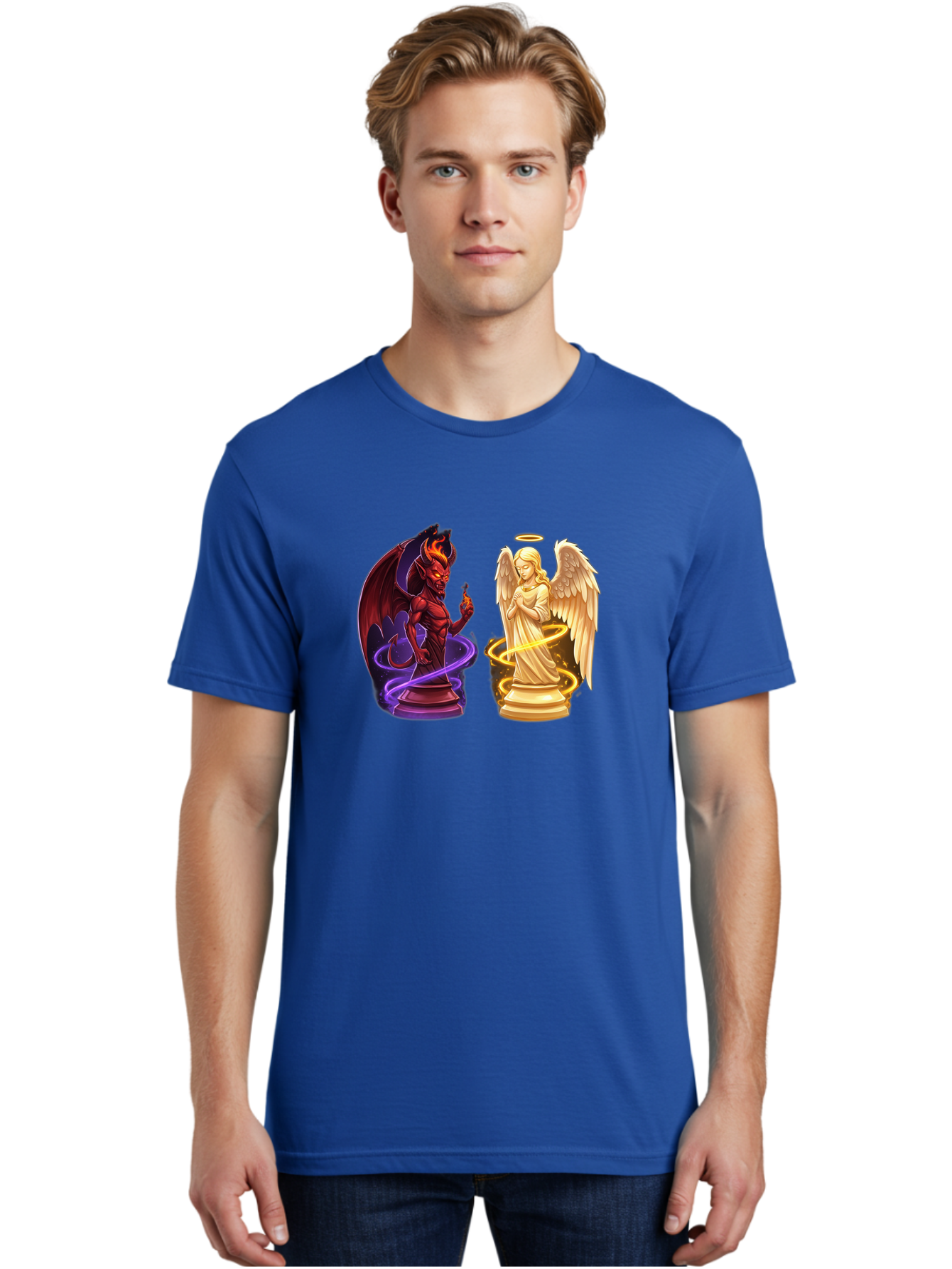 Angel-And-Demon Men'S Graphic Tee, 100% Cotton, Comfortable Casual Summer Wear, Machine Washable, Vintage Camera, Old Camera, Antique Camera, Black Camera, Classic Photography, Photography Equipment, Nostalgic Device, Film Camera, Camera Art Bah423