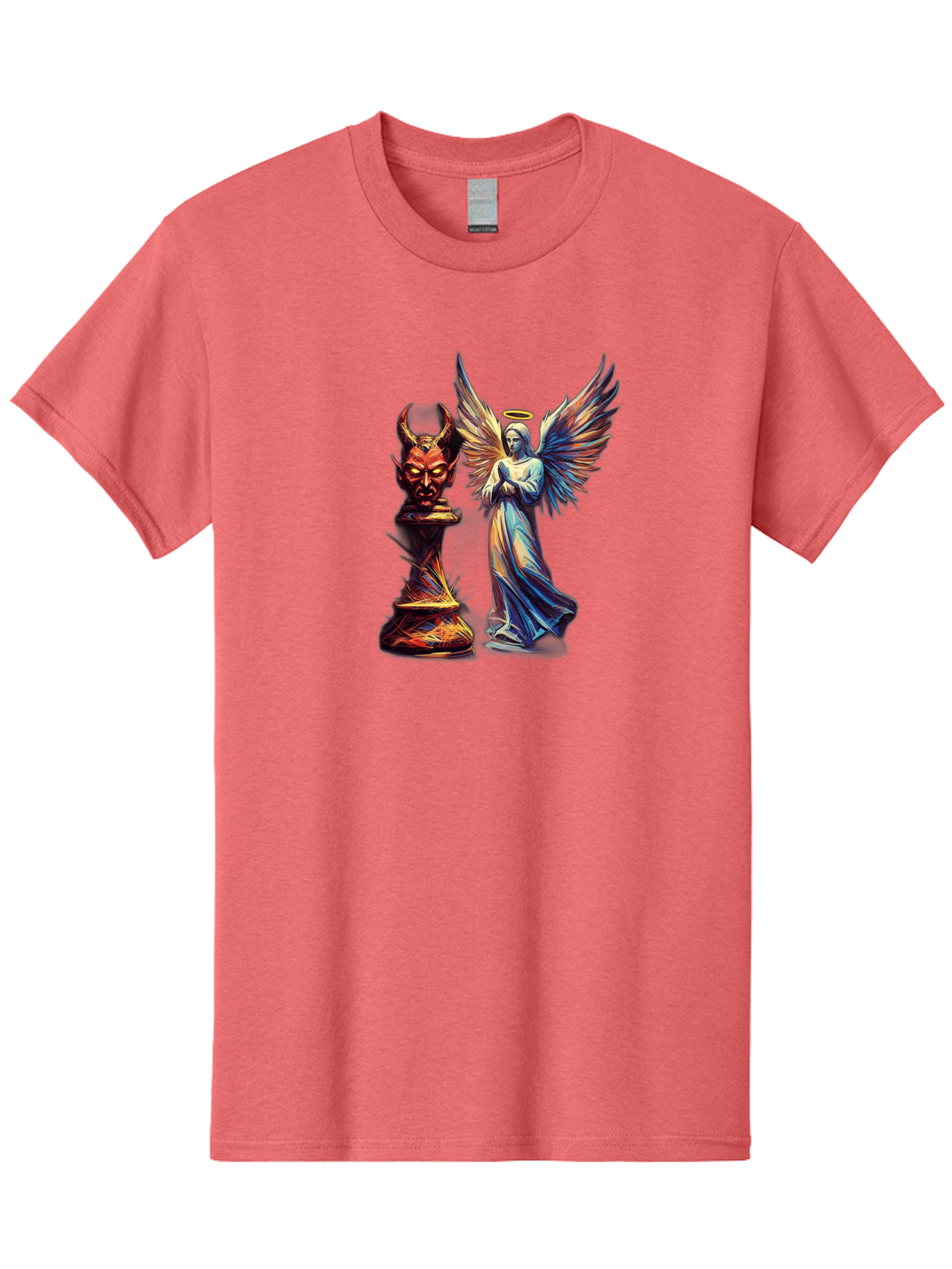 Angel-And-Devil-Chess-Pieces Men'S Graphic Tee, 100% Cotton, Comfortable Casual Summer Wear, Machine Washable, Vintage Camera, Old Camera, Antique Camera, Black Camera, Classic Photography, Photography Equipment, Nostalgic Device, Film Camera, Bah424