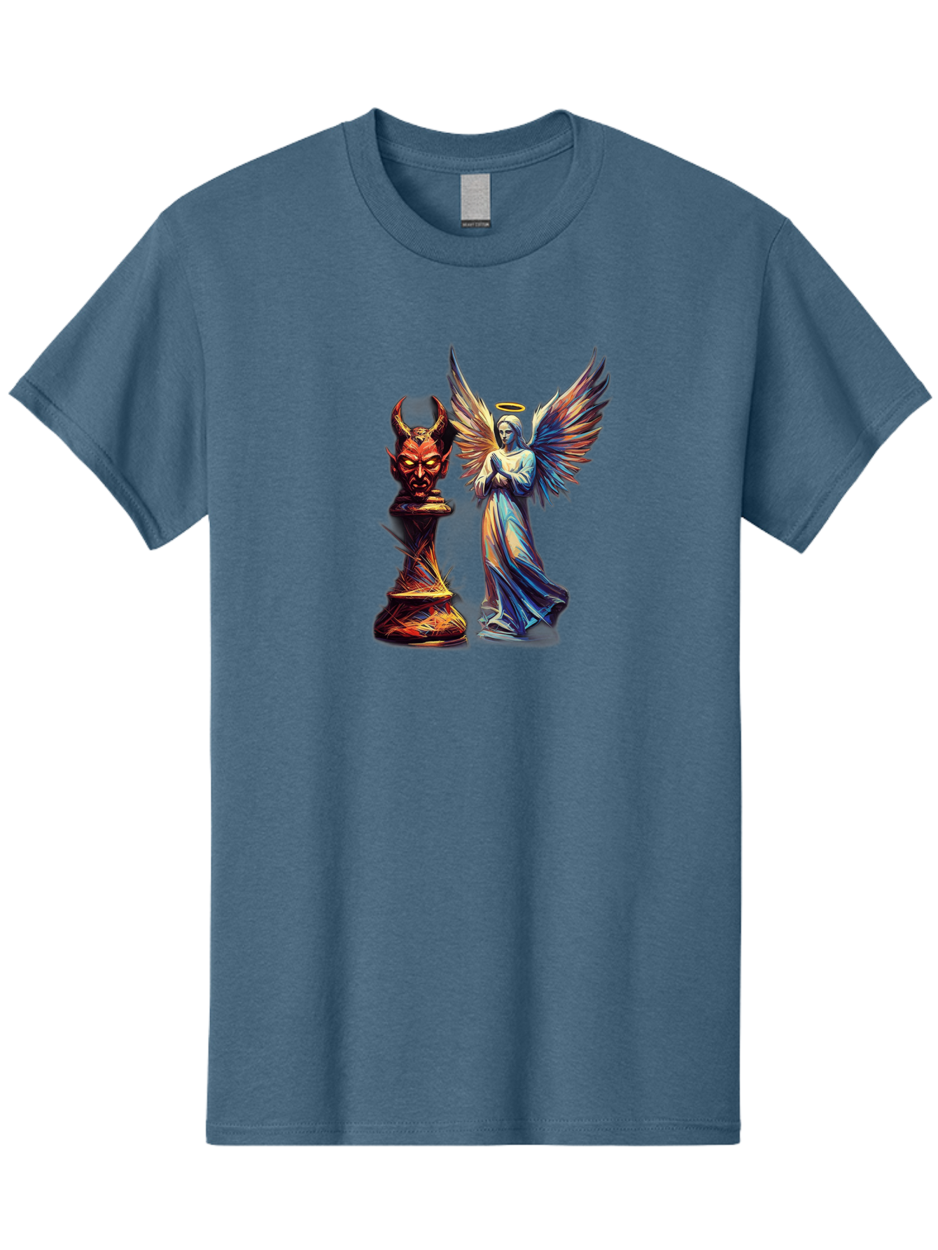 Angel-And-Devil-Chess-Pieces Men'S Graphic Tee, 100% Cotton, Comfortable Casual Summer Wear, Machine Washable, Vintage Camera, Old Camera, Antique Camera, Black Camera, Classic Photography, Photography Equipment, Nostalgic Device, Film Camera, Bah424