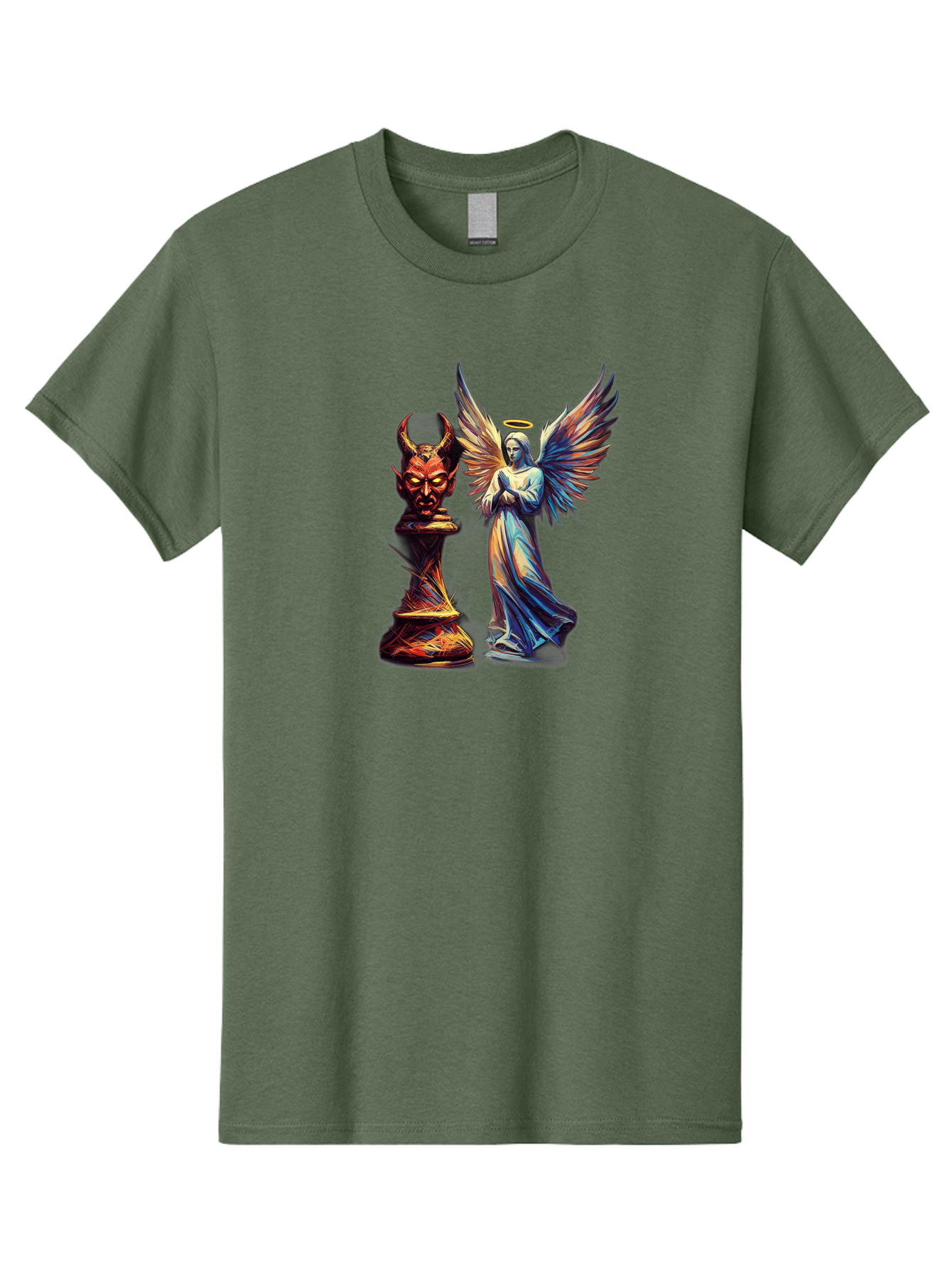 Angel-And-Devil-Chess-Pieces Men'S Graphic Tee, 100% Cotton, Comfortable Casual Summer Wear, Machine Washable, Vintage Camera, Old Camera, Antique Camera, Black Camera, Classic Photography, Photography Equipment, Nostalgic Device, Film Camera, Bah424