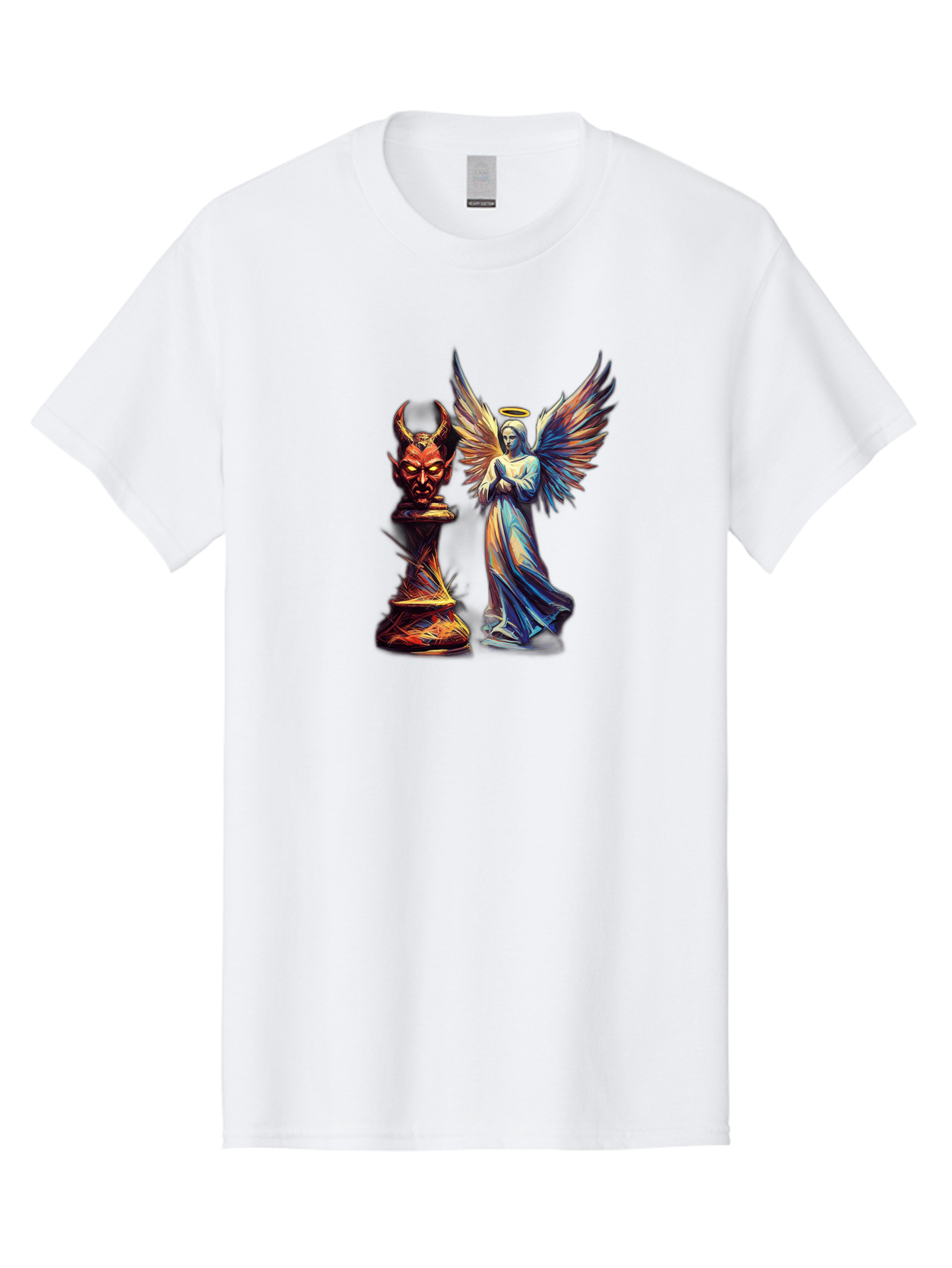 Angel-And-Devil-Chess-Pieces Men'S Graphic Tee, 100% Cotton, Comfortable Casual Summer Wear, Machine Washable, Vintage Camera, Old Camera, Antique Camera, Black Camera, Classic Photography, Photography Equipment, Nostalgic Device, Film Camera, Bah424