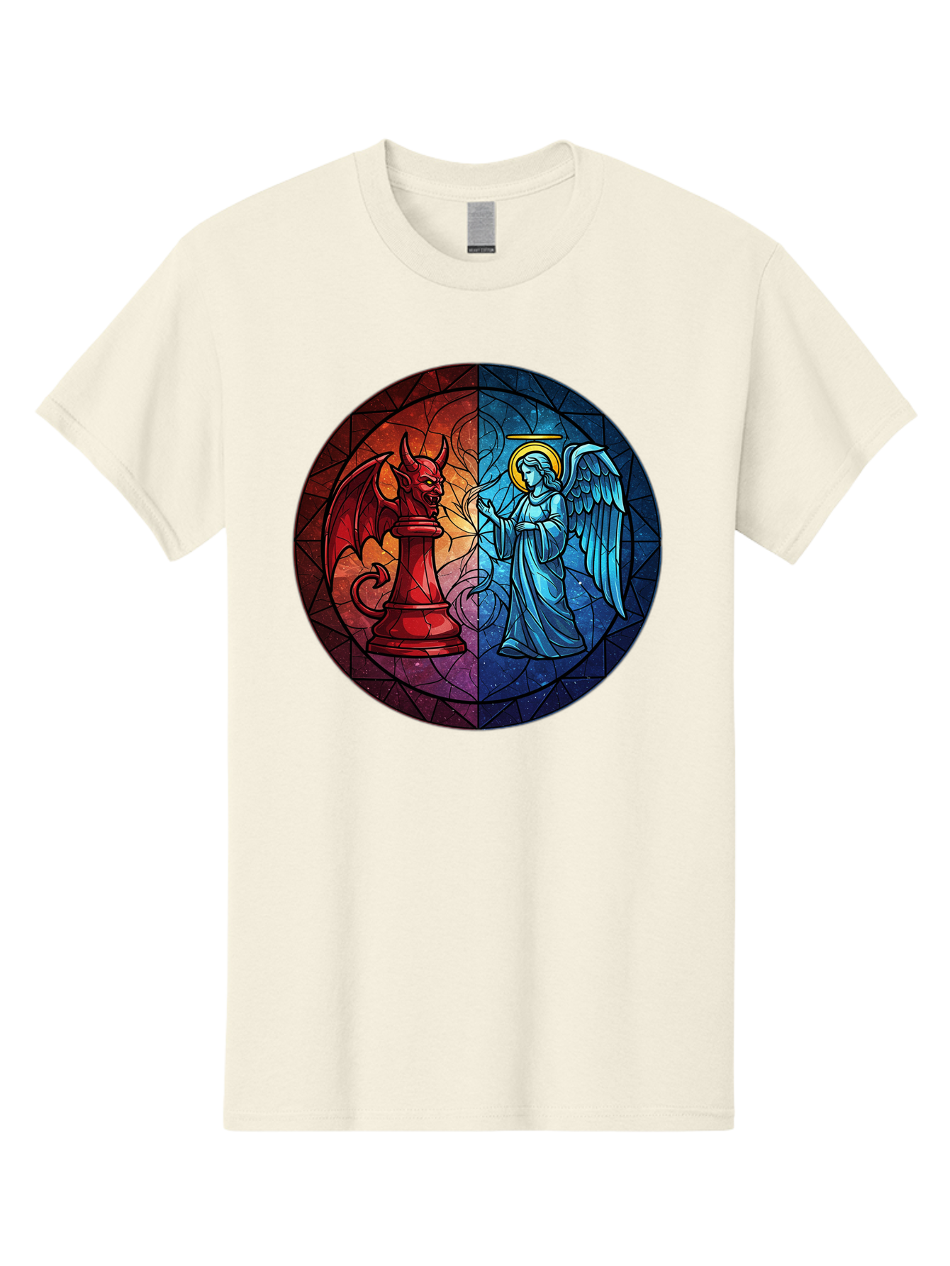 Angel-Vs-Devil-Chess-Piece Men'S Graphic Tee, 100% Cotton, Comfortable Casual Summer Wear, Machine Washable, Vintage Camera, Old Camera, Antique Camera, Black Camera, Classic Photography, Photography Equipment, Nostalgic Device, Film Camera, Bah428