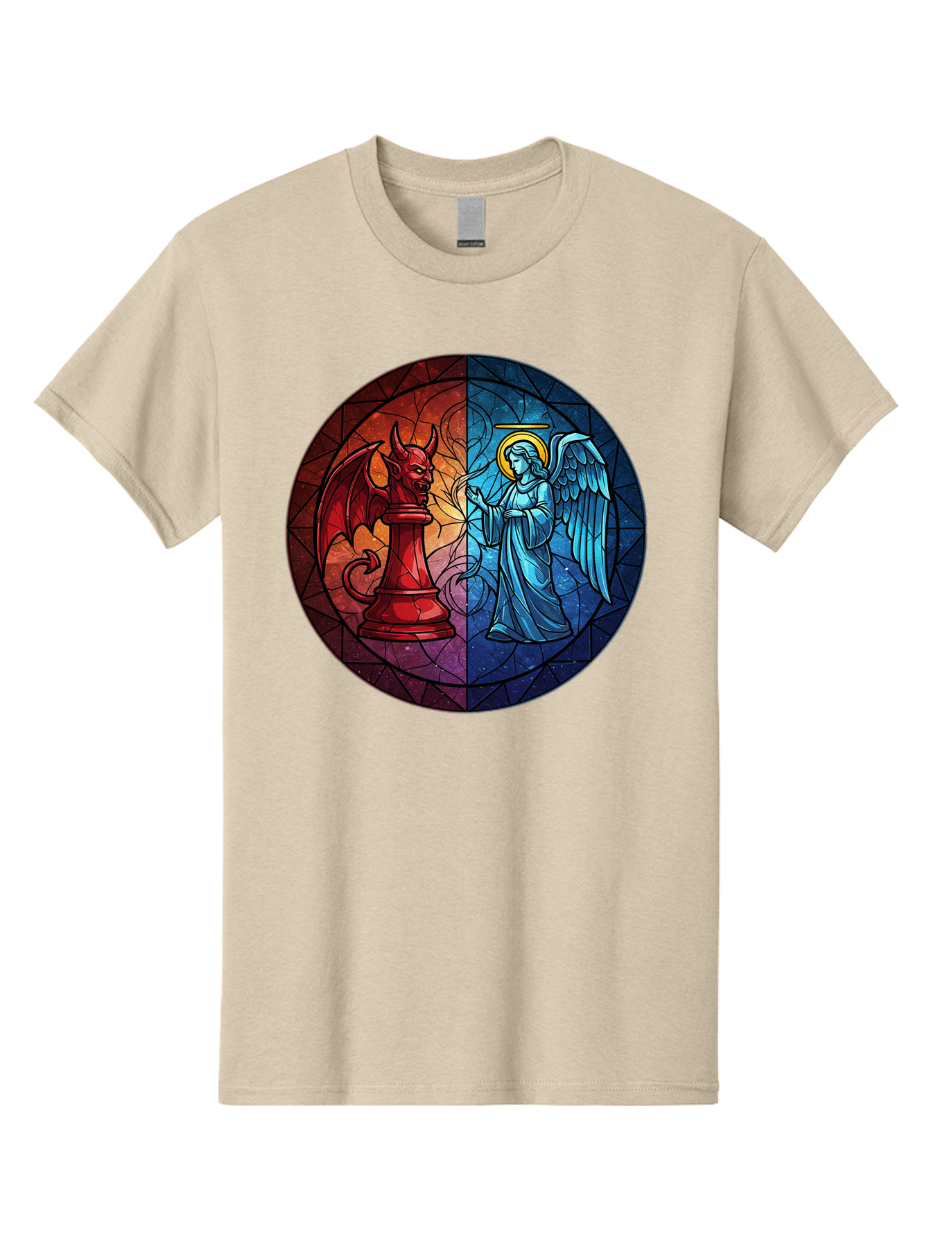 Angel-Vs-Devil-Chess-Piece Men'S Graphic Tee, 100% Cotton, Comfortable Casual Summer Wear, Machine Washable, Vintage Camera, Old Camera, Antique Camera, Black Camera, Classic Photography, Photography Equipment, Nostalgic Device, Film Camera, Bah428