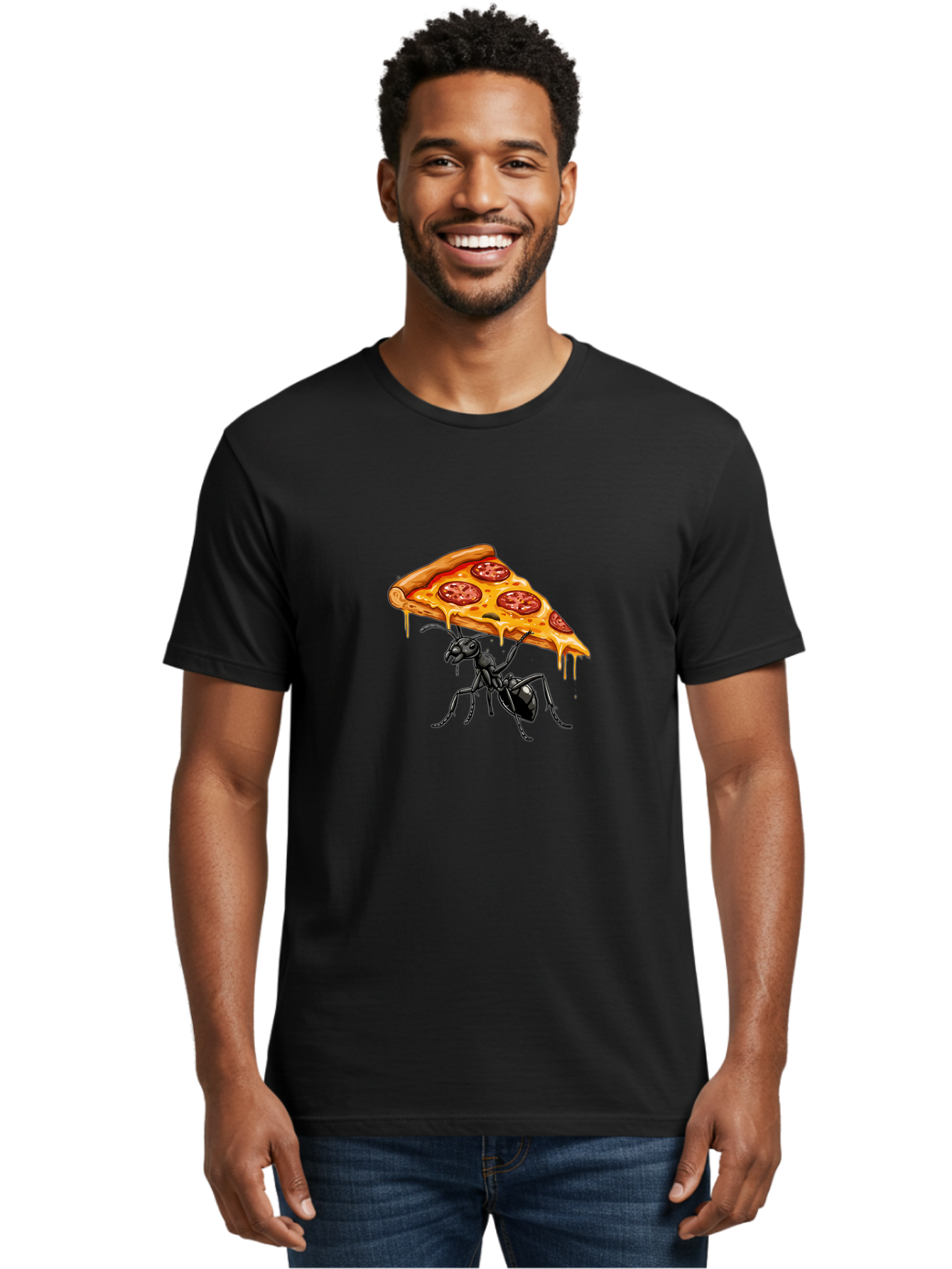 Ant-Carrying-Pizza-Slice-1 Men'S Graphic Tee, 100% Cotton, Comfortable Casual Summer Wear, Machine Washable, Vintage Camera, Old Camera, Antique Camera, Black Camera, Classic Photography, Photography Equipment, Nostalgic Device, Film Camera, Bah438