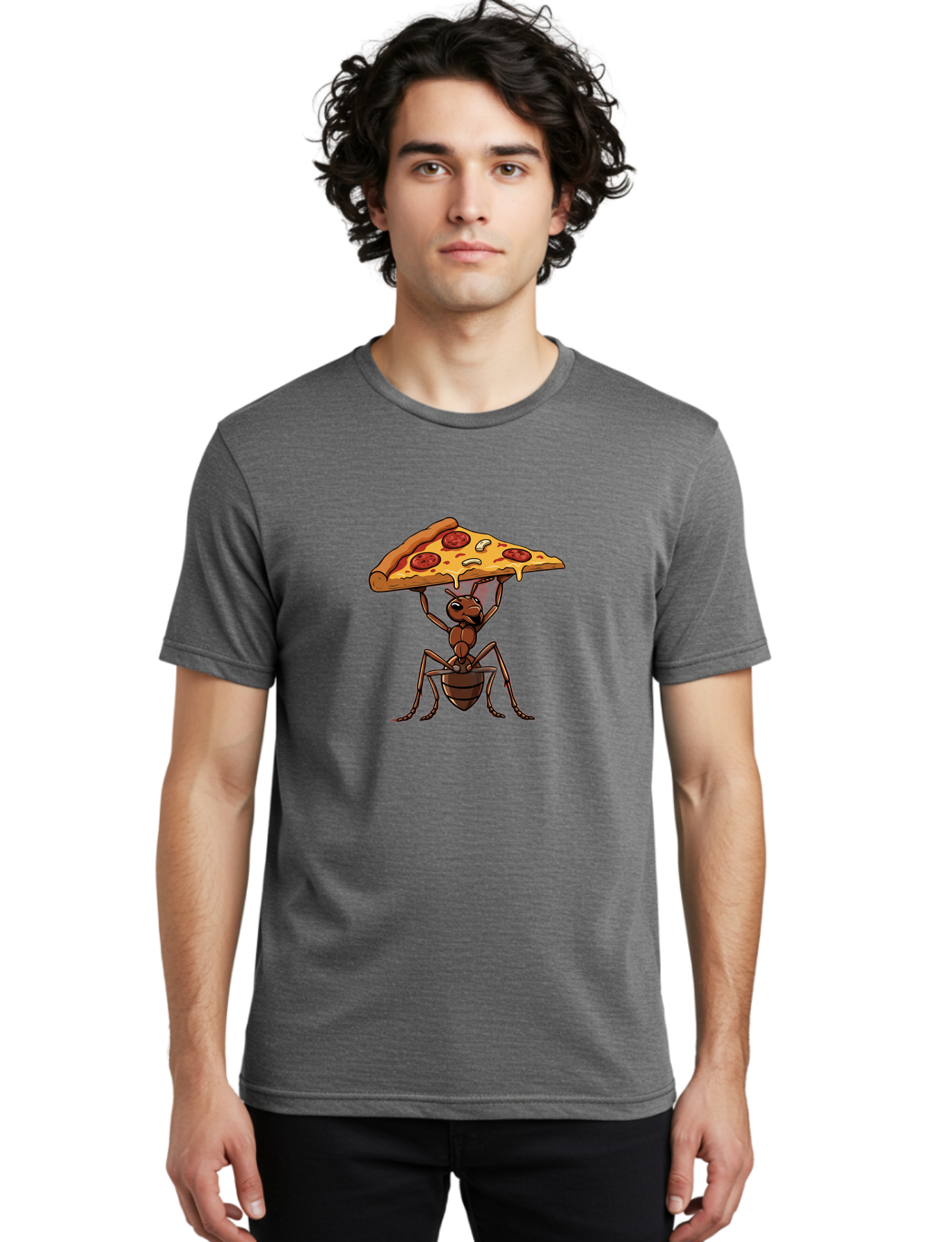Ant-Carrying-Pizza-Slice Men'S Graphic Tee, 100% Cotton, Comfortable Casual Summer Wear, Machine Washable, Vintage Camera, Old Camera, Antique Camera, Black Camera, Classic Photography, Photography Equipment, Nostalgic Device, Film Camera, Bah441