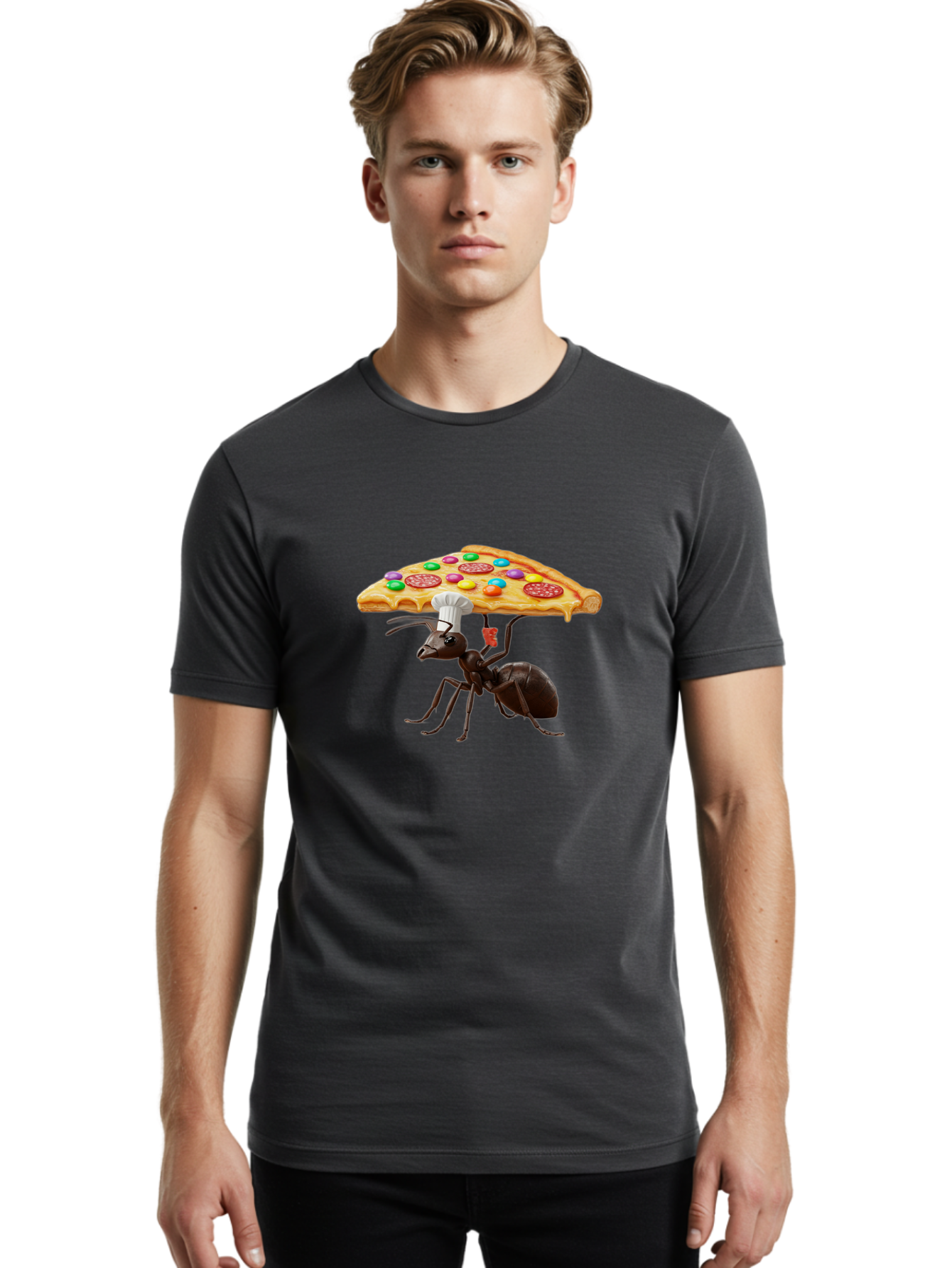 Ant-Chef-Pizza Men'S Graphic Tee, 100% Cotton, Comfortable Casual Summer Wear, Machine Washable, Vintage Camera, Old Camera, Antique Camera, Black Camera, Classic Photography, Photography Equipment, Nostalgic Device, Film Camera, Camera Art Bah443