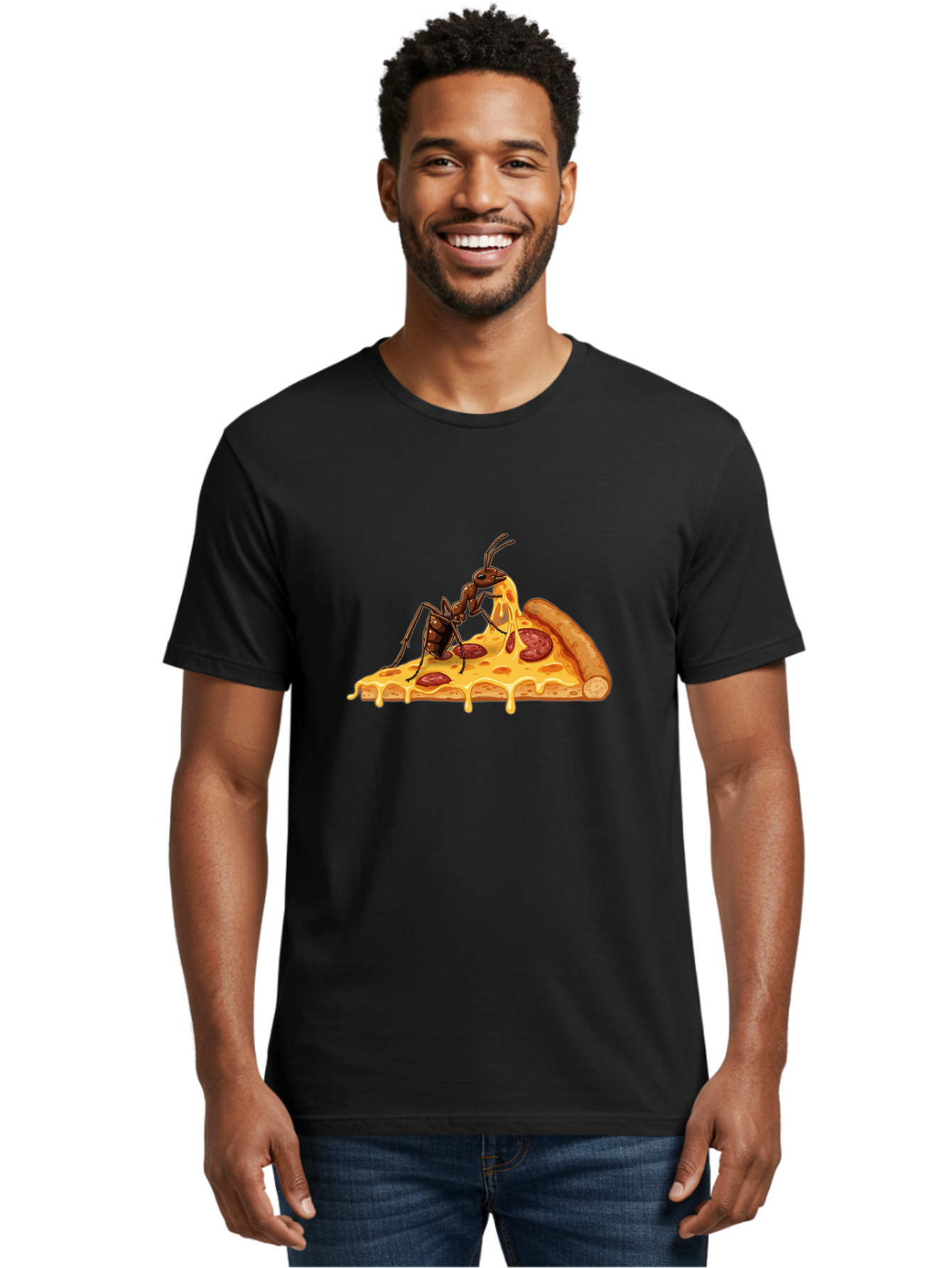 Ant-Eating-Pizza Men'S Graphic Tee, 100% Cotton, Comfortable Casual Summer Wear, Machine Washable, Vintage Camera, Old Camera, Antique Camera, Black Camera, Classic Photography, Photography Equipment, Nostalgic Device, Film Camera, Camera Art Bah444