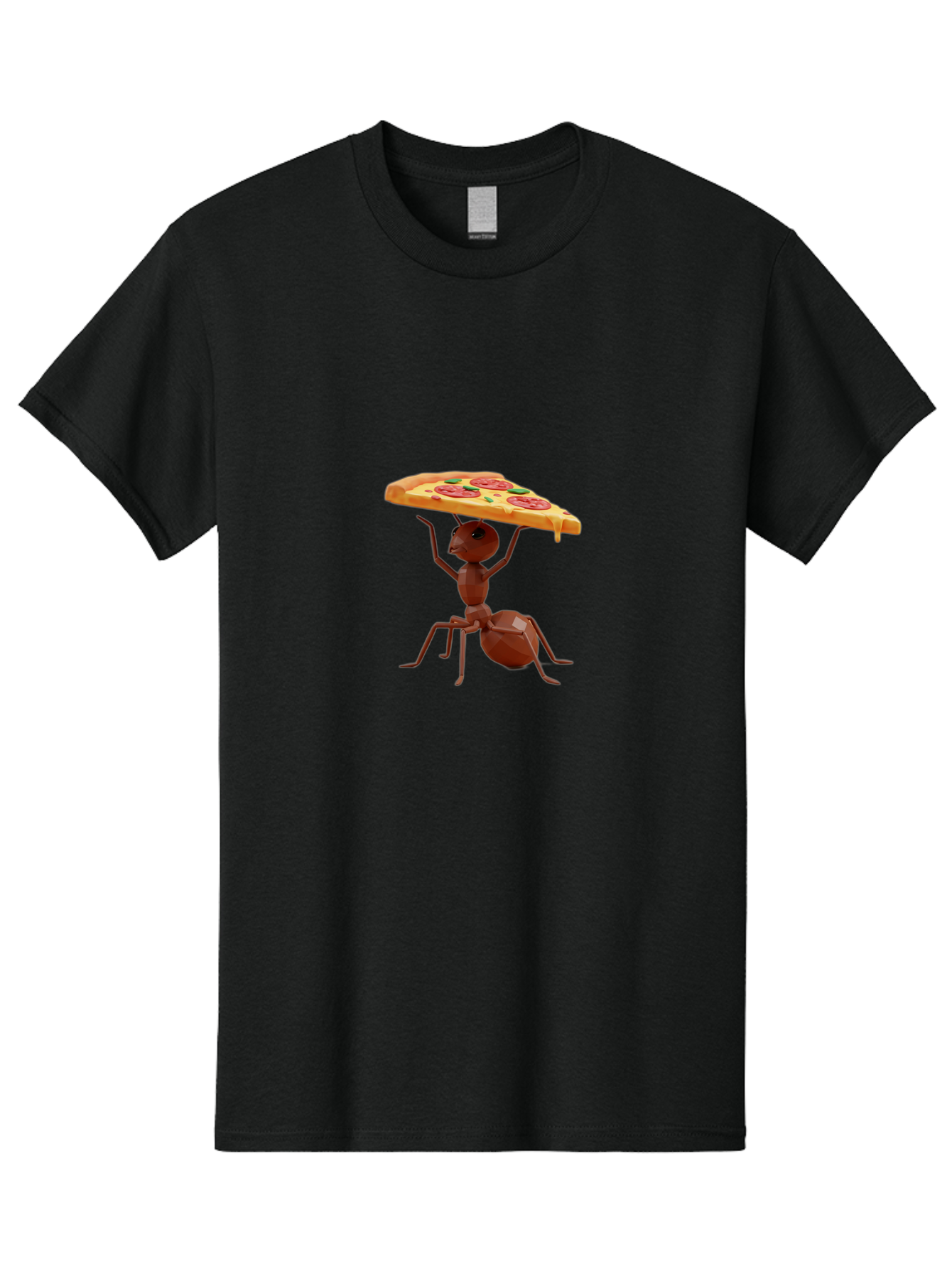 Ant-Holding-Pizza-Slice Men'S Graphic Tee, 100% Cotton, Comfortable Casual Summer Wear, Machine Washable, Vintage Camera, Old Camera, Antique Camera, Black Camera, Classic Photography, Photography Equipment, Nostalgic Device, Film Camera, Bah445
