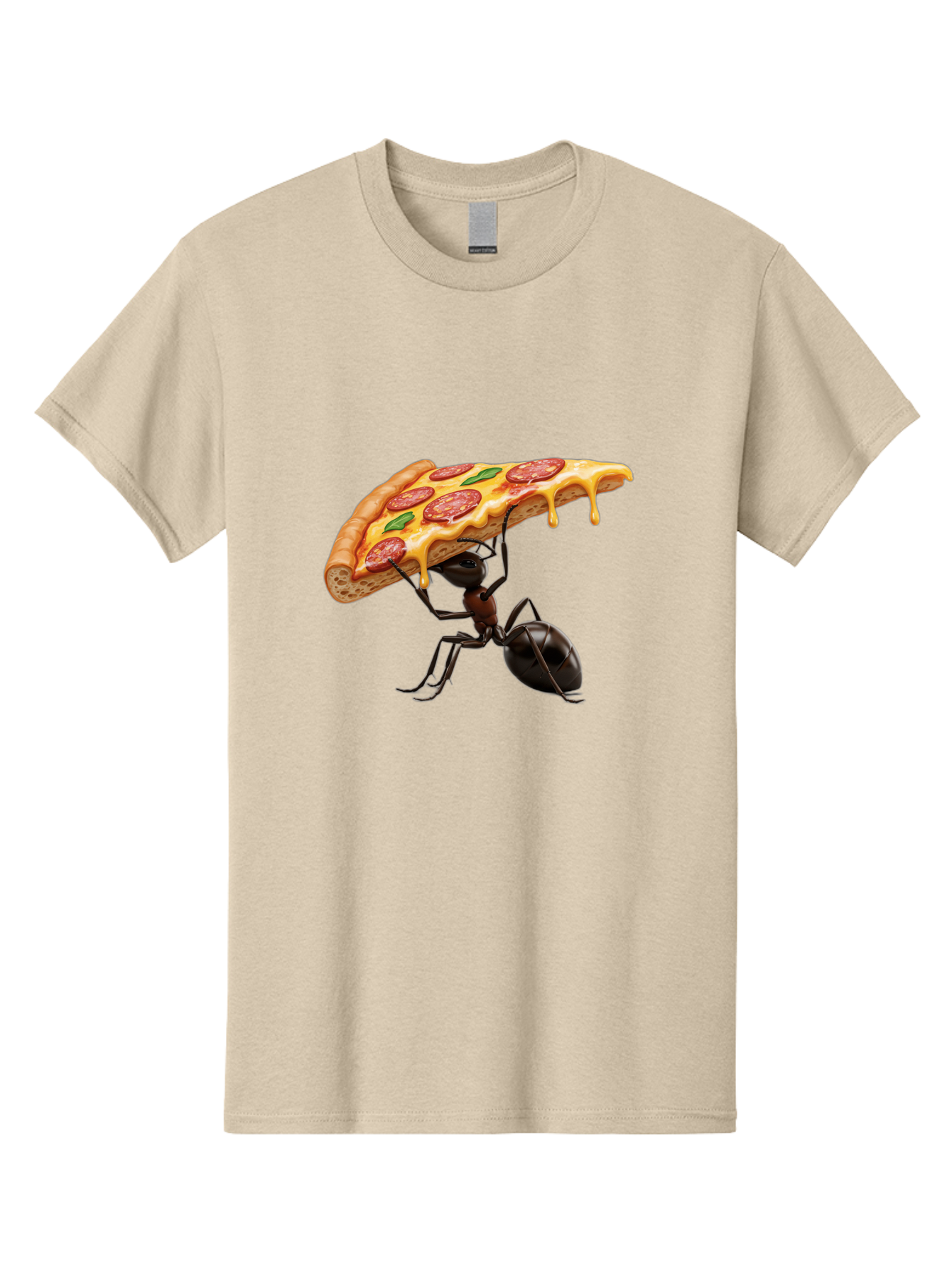 Ant-Holding-Pizza Men'S Graphic Tee, 100% Cotton, Comfortable Casual Summer Wear, Machine Washable, Vintage Camera, Old Camera, Antique Camera, Black Camera, Classic Photography, Photography Equipment, Nostalgic Device, Film Camera, Camera Art Bah446