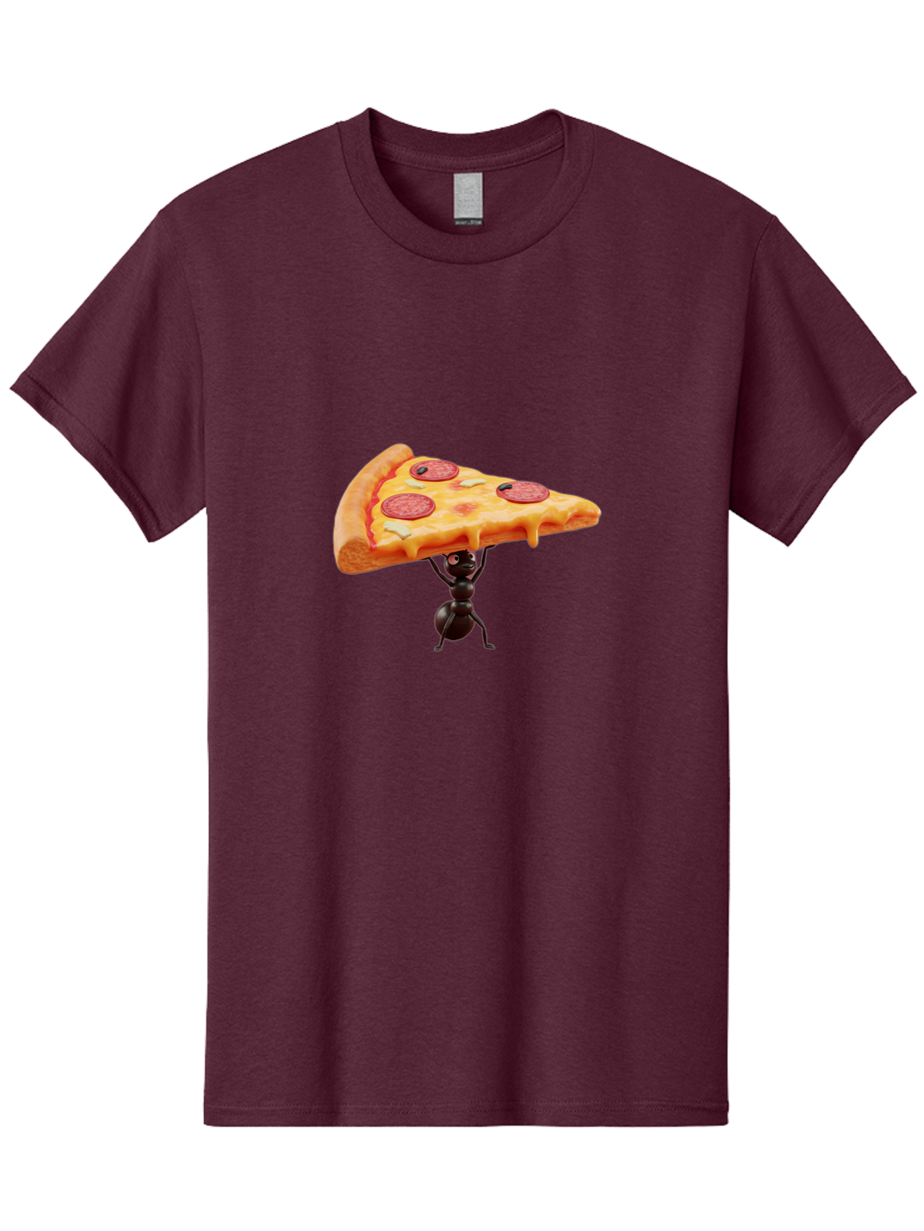 Ant-Lifting-Pizza-Slice Men'S Graphic Tee, 100% Cotton, Comfortable Casual Summer Wear, Machine Washable, Vintage Camera, Old Camera, Antique Camera, Black Camera, Classic Photography, Photography Equipment, Nostalgic Device, Film Camera, Bah447