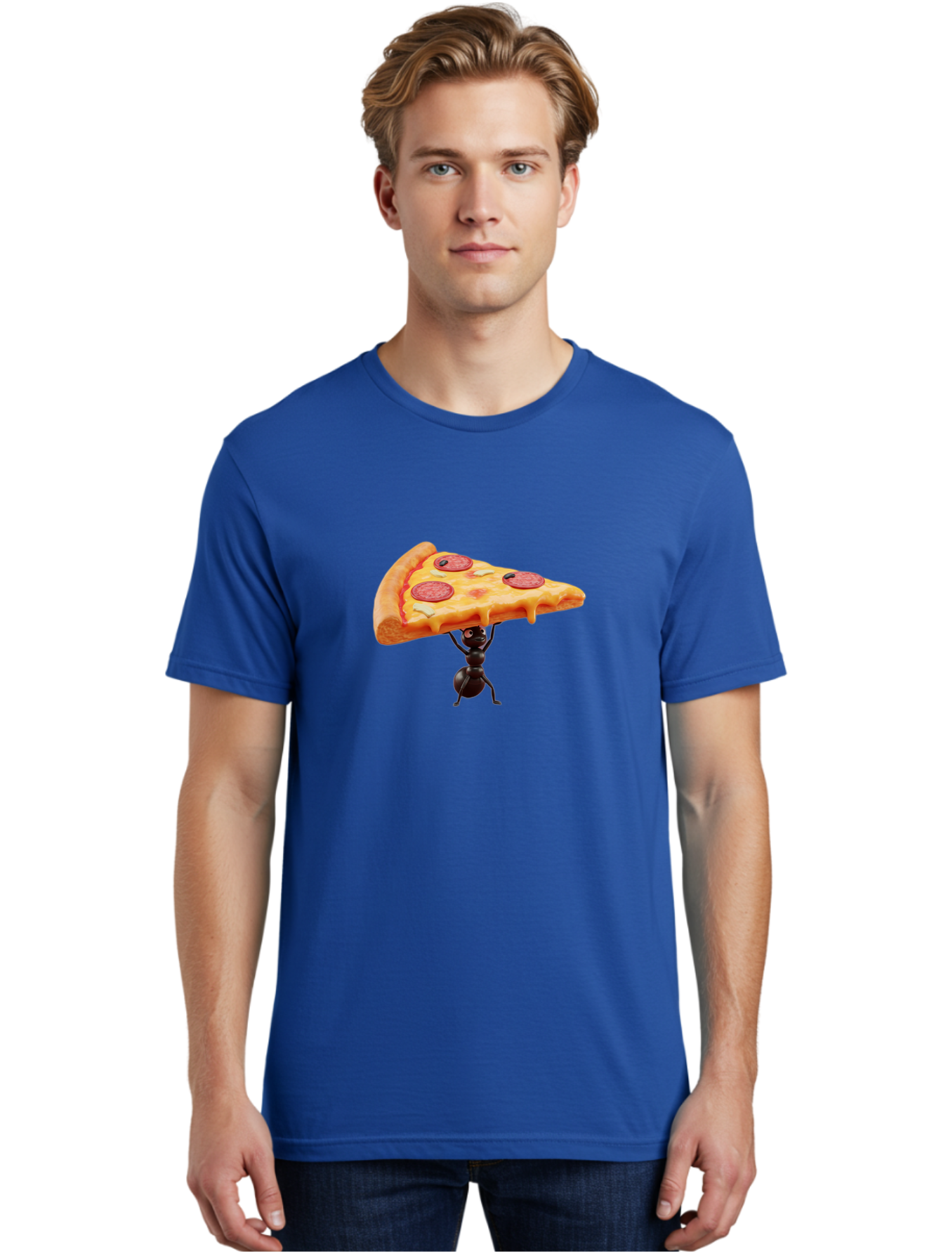 Ant-Lifting-Pizza-Slice Men'S Graphic Tee, 100% Cotton, Comfortable Casual Summer Wear, Machine Washable, Vintage Camera, Old Camera, Antique Camera, Black Camera, Classic Photography, Photography Equipment, Nostalgic Device, Film Camera, Bah447