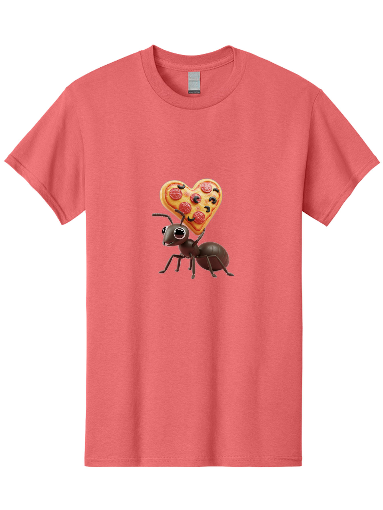 Ant-With-Heart-Shaped-Pizza Men'S Graphic Tee, 100% Cotton, Comfortable Casual Summer Wear, Machine Washable, Vintage Camera, Old Camera, Antique Camera, Black Camera, Classic Photography, Photography Equipment, Nostalgic Device, Film Camera, Bah449