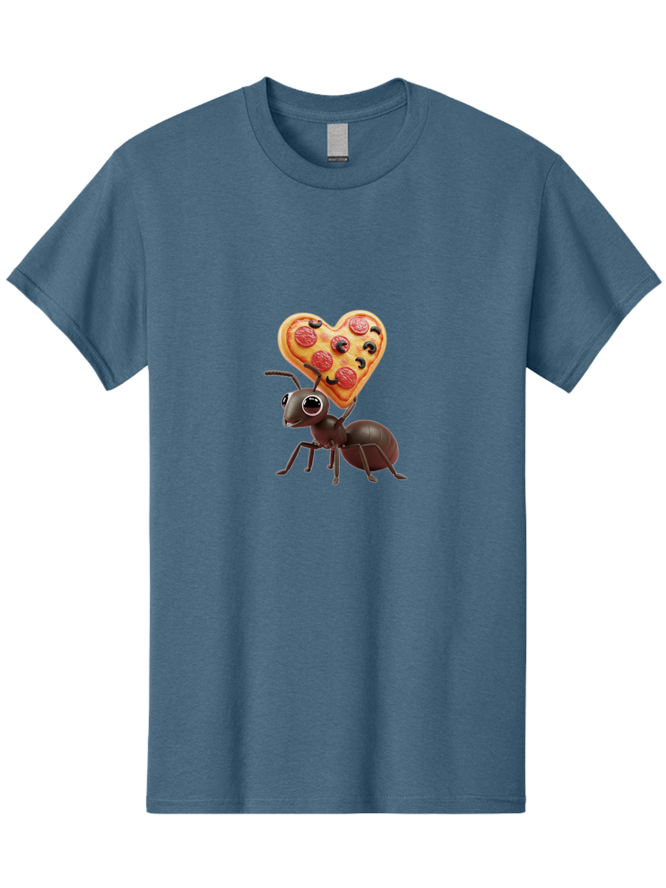 Ant-With-Heart-Shaped-Pizza Men'S Graphic Tee, 100% Cotton, Comfortable Casual Summer Wear, Machine Washable, Vintage Camera, Old Camera, Antique Camera, Black Camera, Classic Photography, Photography Equipment, Nostalgic Device, Film Camera, Bah449