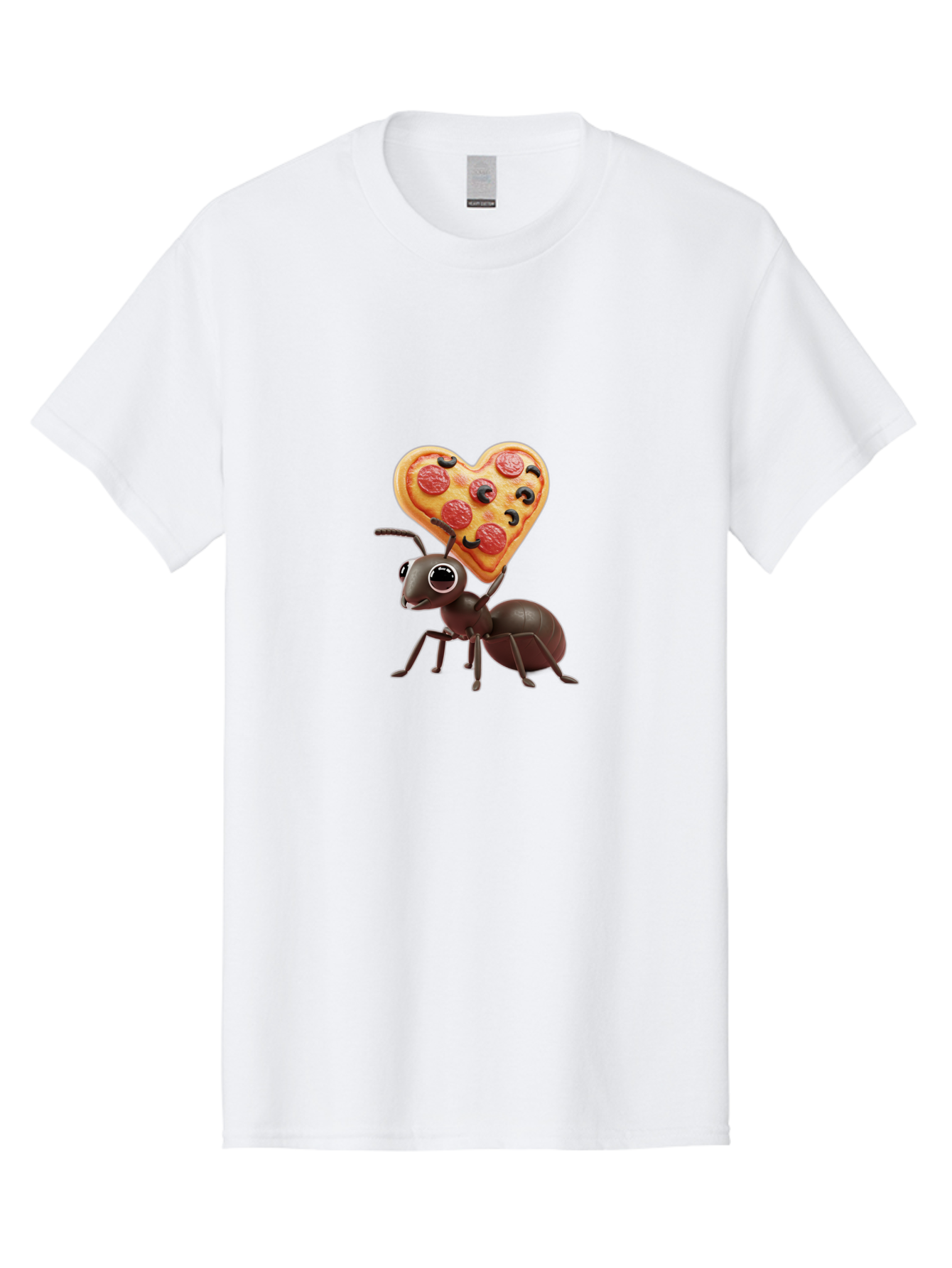 Ant-With-Heart-Shaped-Pizza Men'S Graphic Tee, 100% Cotton, Comfortable Casual Summer Wear, Machine Washable, Vintage Camera, Old Camera, Antique Camera, Black Camera, Classic Photography, Photography Equipment, Nostalgic Device, Film Camera, Bah449