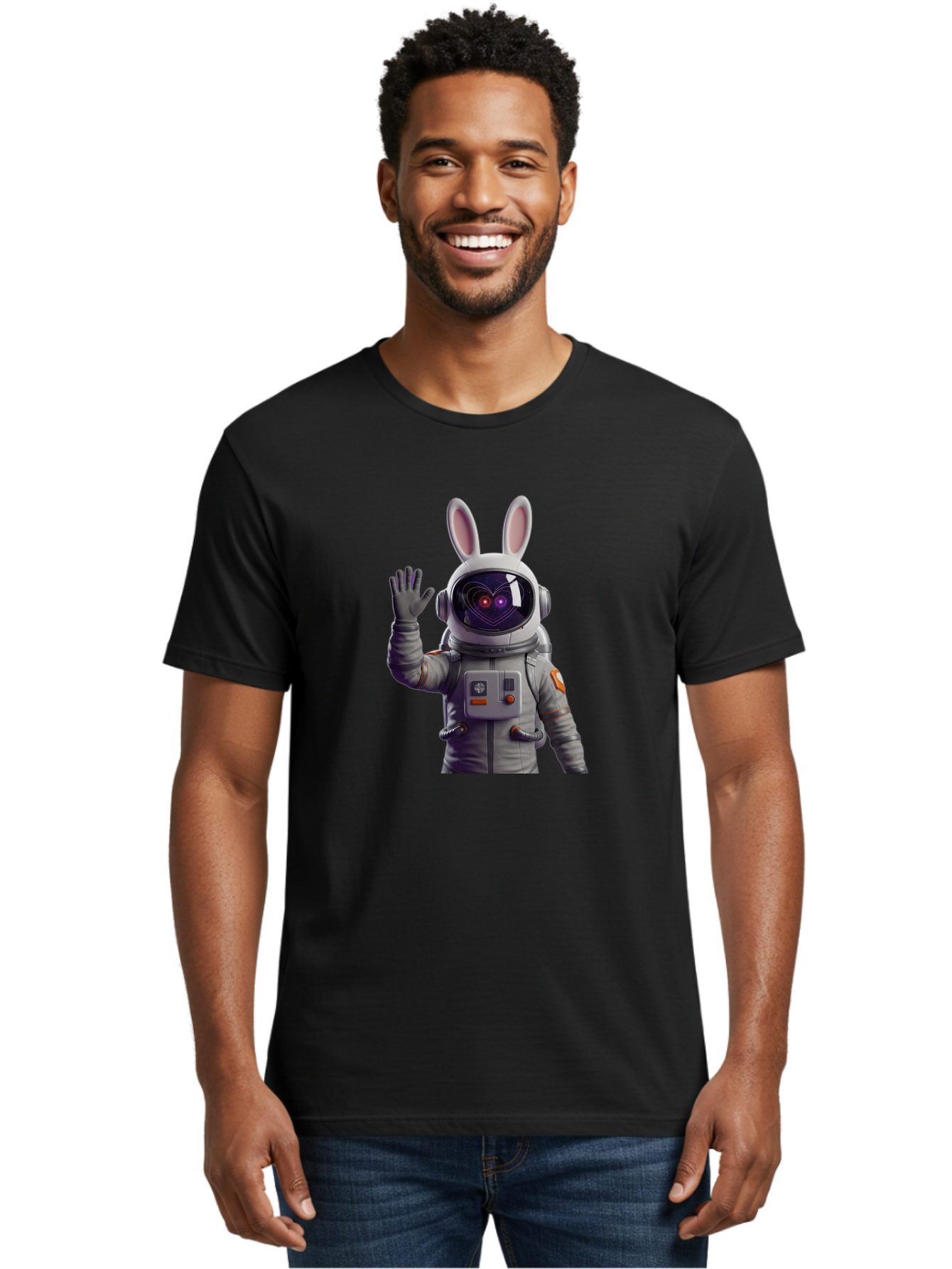 Astronaut-Bunny-3 Men'S Graphic Tee, 100% Cotton, Comfortable Casual Summer Wear, Machine Washable, Vintage Camera, Old Camera, Antique Camera, Black Camera, Classic Photography, Photography Equipment, Nostalgic Device, Film Camera, Camera Art Bah472
