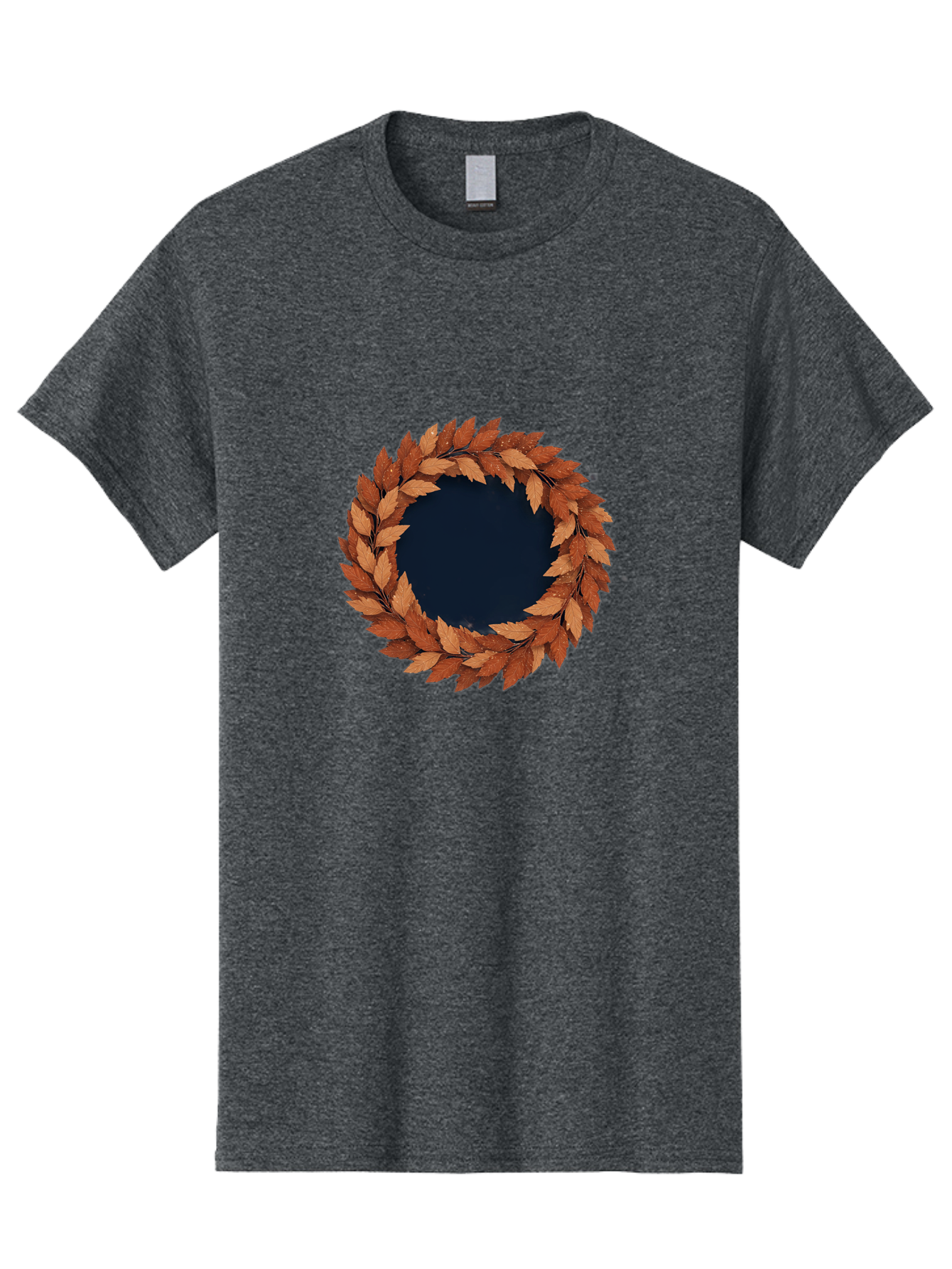 Autumn-Leaves-Wreath Men'S Graphic Tee, 100% Cotton, Comfortable Casual Summer Wear, Machine Washable, Vintage Camera, Old Camera, Antique Camera, Black Camera, Classic Photography, Photography Equipment, Nostalgic Device, Film Camera, Bah505