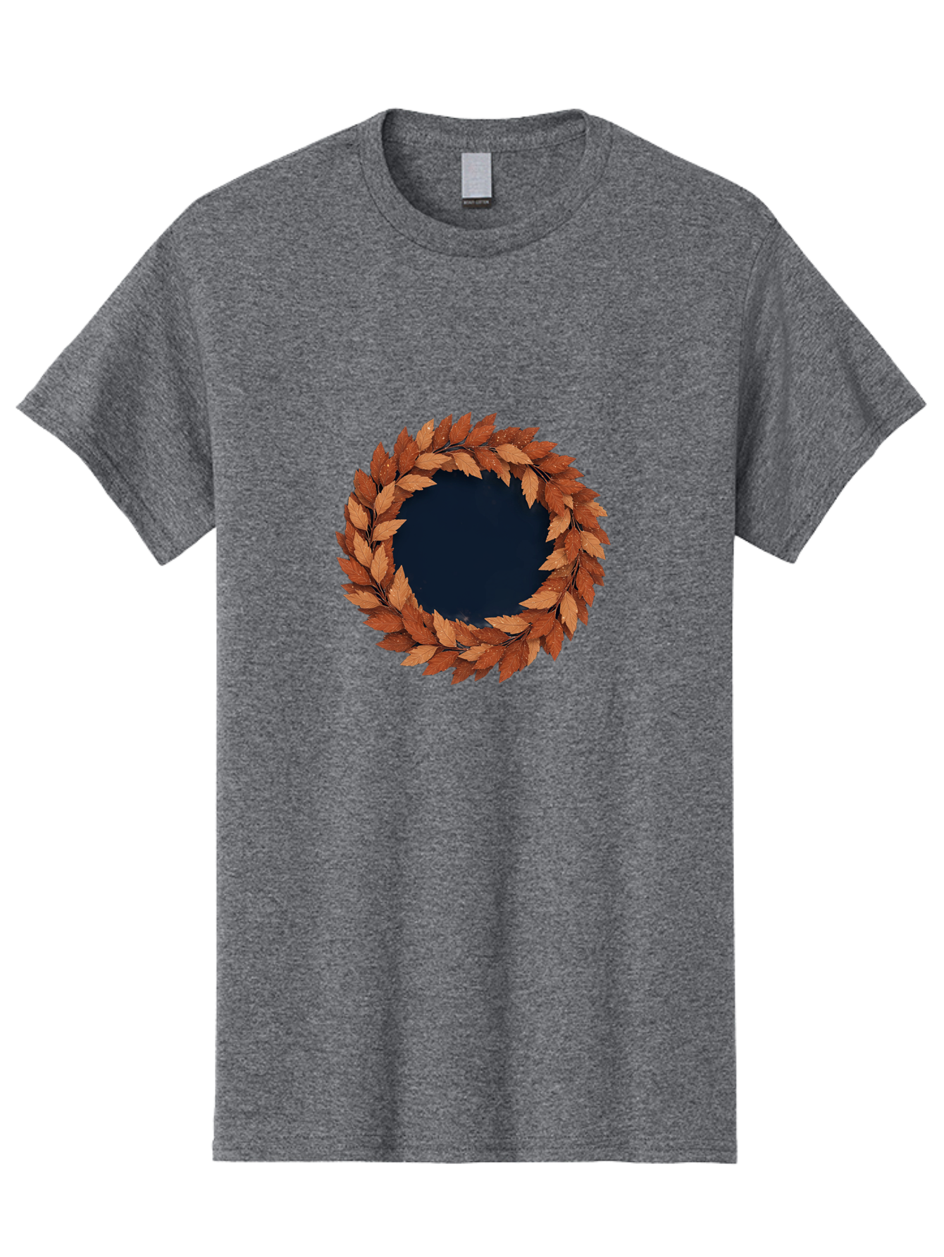 Autumn-Leaves-Wreath Men'S Graphic Tee, 100% Cotton, Comfortable Casual Summer Wear, Machine Washable, Vintage Camera, Old Camera, Antique Camera, Black Camera, Classic Photography, Photography Equipment, Nostalgic Device, Film Camera, Bah505