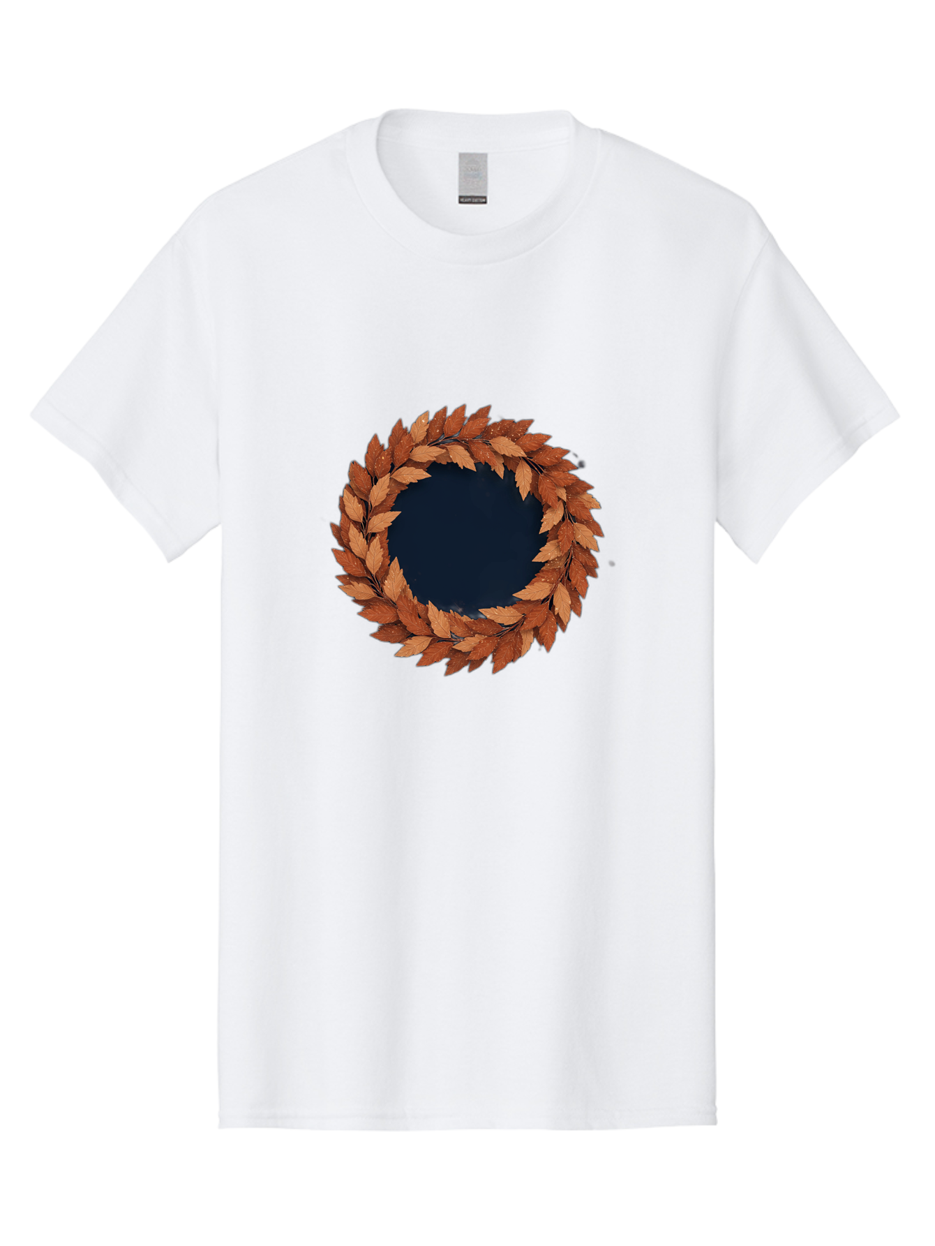 Autumn-Leaves-Wreath Men'S Graphic Tee, 100% Cotton, Comfortable Casual Summer Wear, Machine Washable, Vintage Camera, Old Camera, Antique Camera, Black Camera, Classic Photography, Photography Equipment, Nostalgic Device, Film Camera, Bah505