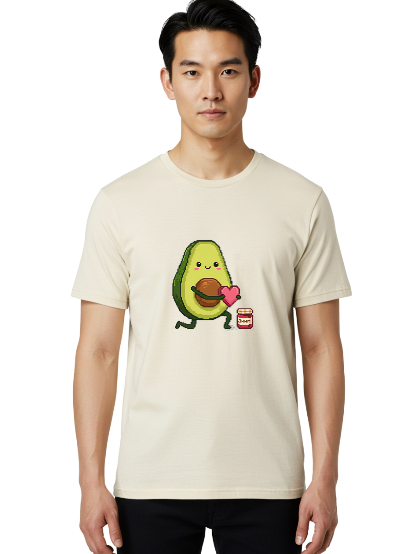 Avocado-Holding-Heart Men'S Graphic Tee, 100% Cotton, Comfortable Casual Summer Wear, Machine Washable, Vintage Camera, Old Camera, Antique Camera, Black Camera, Classic Photography, Photography Equipment, Nostalgic Device, Film Camera, Bah509