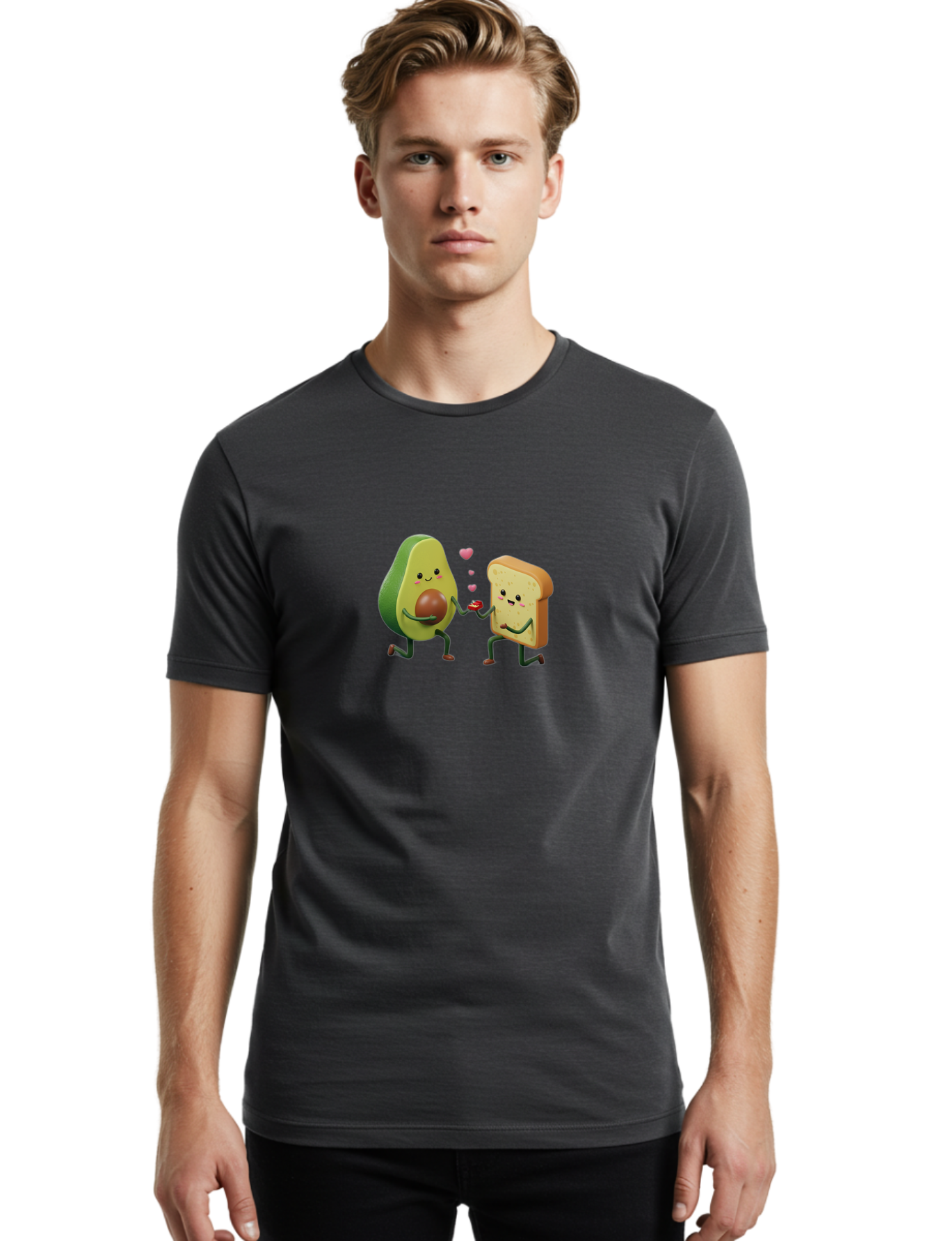 Avocado-Toast-Couple-3 Men'S Graphic Tee, 100% Cotton, Comfortable Casual Summer Wear, Machine Washable, Vintage Camera, Old Camera, Antique Camera, Black Camera, Classic Photography, Photography Equipment, Nostalgic Device, Film Camera, Bah535