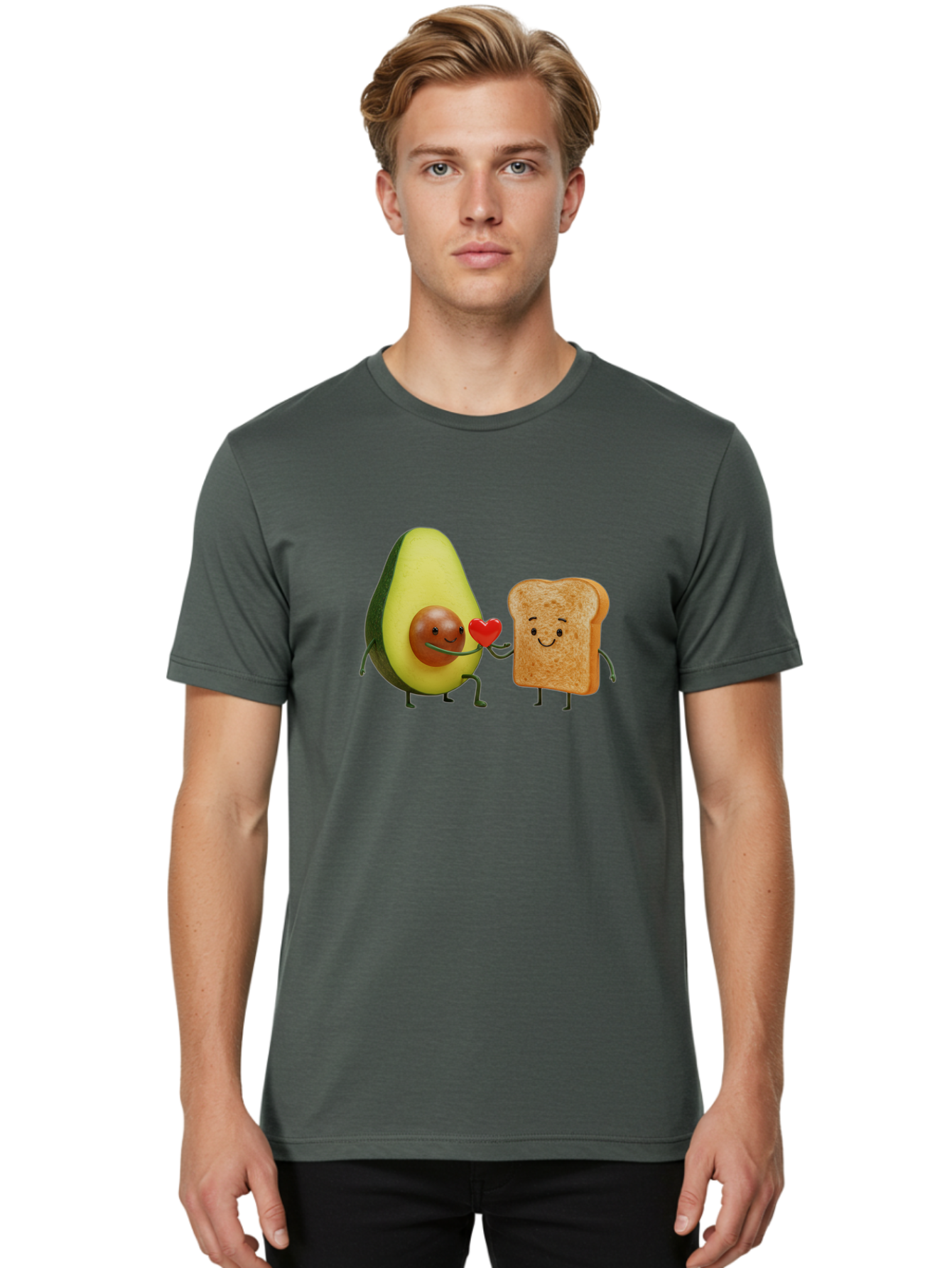 Avocado-Toast-Love-1 Men'S Graphic Tee, 100% Cotton, Comfortable Casual Summer Wear, Machine Washable, Vintage Camera, Old Camera, Antique Camera, Black Camera, Classic Photography, Photography Equipment, Nostalgic Device, Film Camera, Bah541