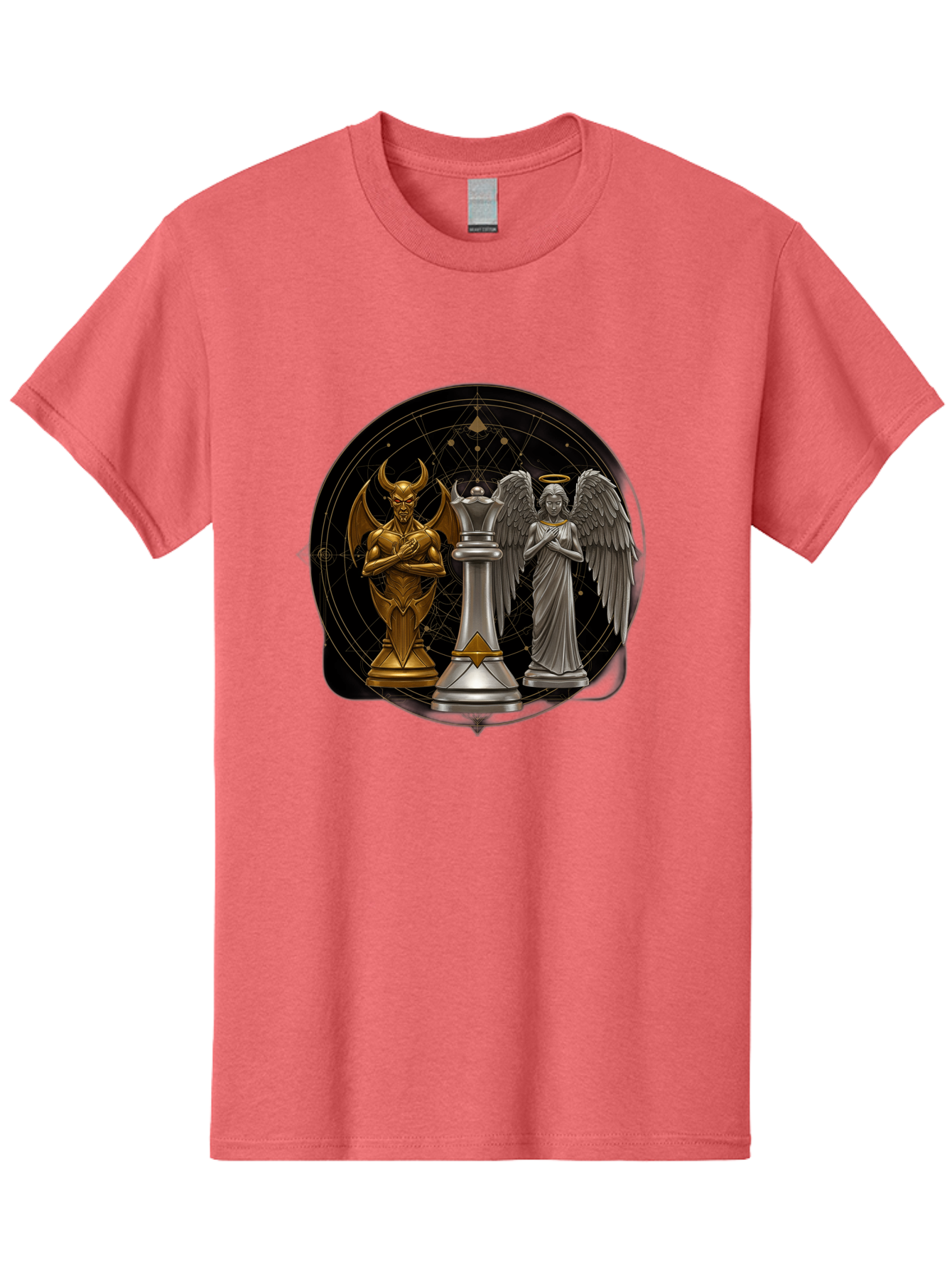 Baphomet-Angel-Queen Men'S Graphic Tee, 100% Cotton, Comfortable Casual Summer Wear, Machine Washable, Vintage Camera, Old Camera, Antique Camera, Black Camera, Classic Photography, Photography Equipment, Nostalgic Device, Film Camera, Bah550