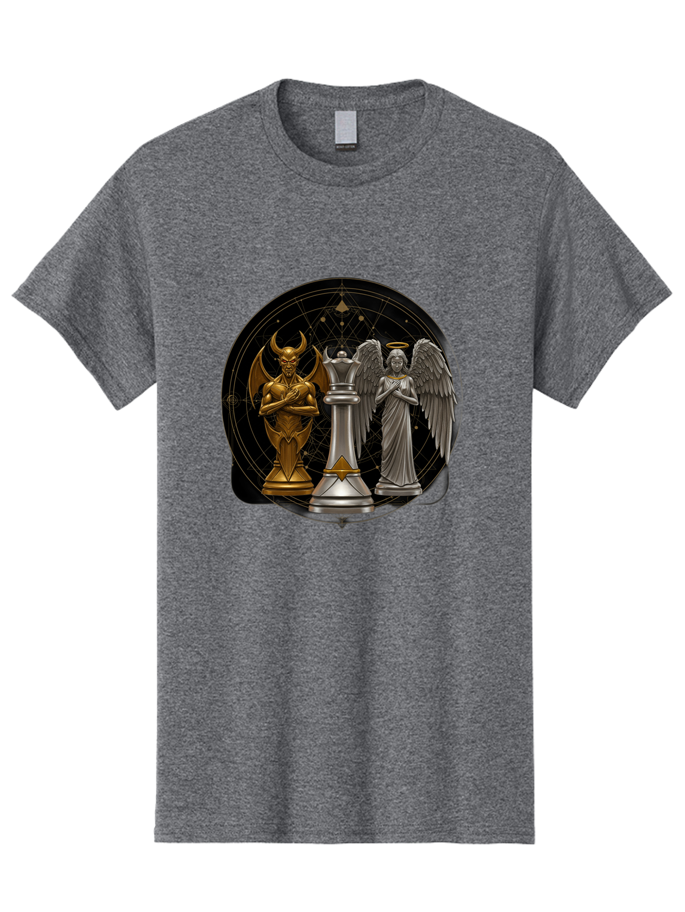 Baphomet-Angel-Queen Men'S Graphic Tee, 100% Cotton, Comfortable Casual Summer Wear, Machine Washable, Vintage Camera, Old Camera, Antique Camera, Black Camera, Classic Photography, Photography Equipment, Nostalgic Device, Film Camera, Bah550