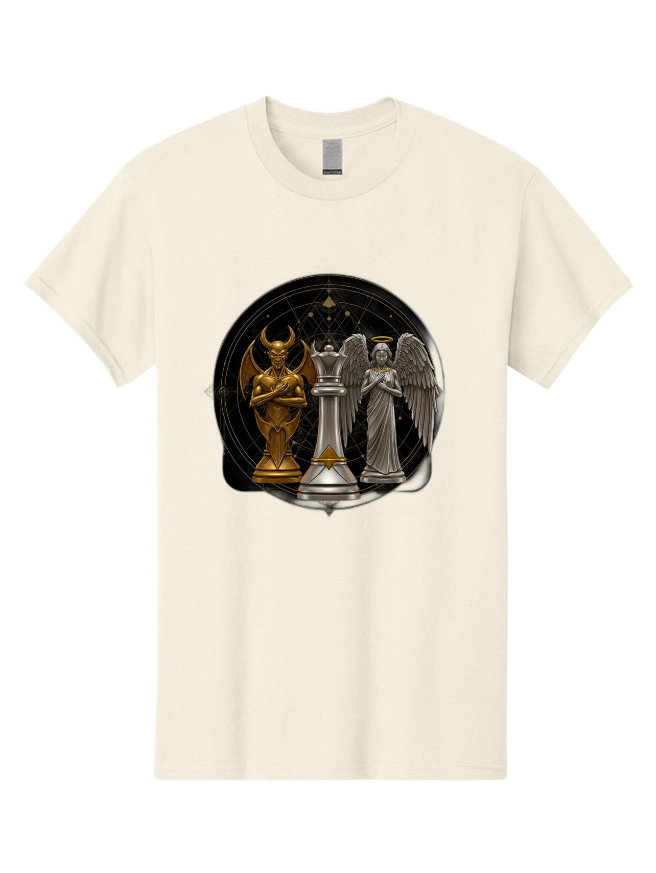 Baphomet-Angel-Queen Men'S Graphic Tee, 100% Cotton, Comfortable Casual Summer Wear, Machine Washable, Vintage Camera, Old Camera, Antique Camera, Black Camera, Classic Photography, Photography Equipment, Nostalgic Device, Film Camera, Bah550