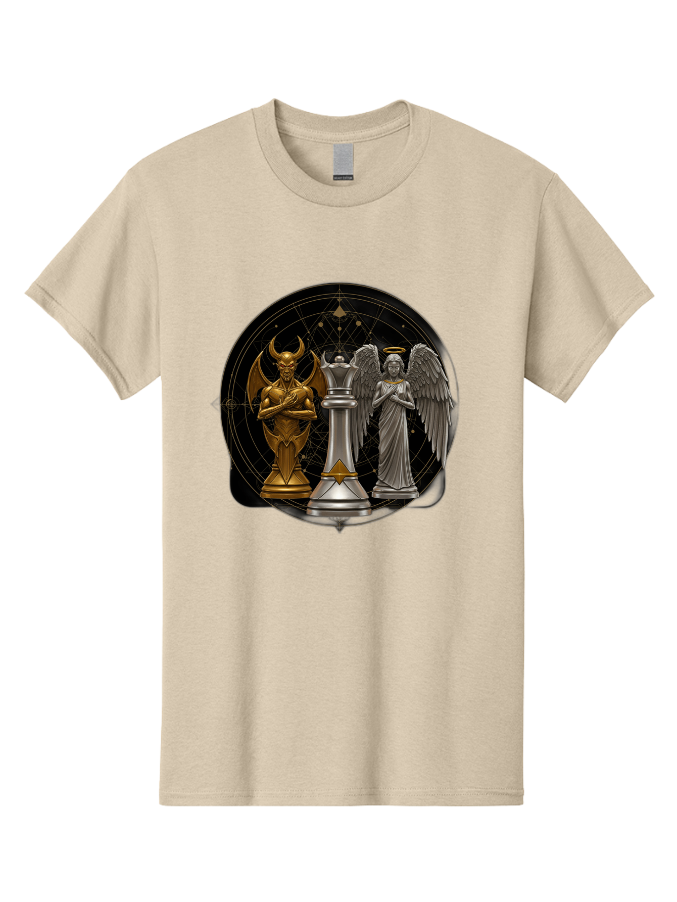 Baphomet-Angel-Queen Men'S Graphic Tee, 100% Cotton, Comfortable Casual Summer Wear, Machine Washable, Vintage Camera, Old Camera, Antique Camera, Black Camera, Classic Photography, Photography Equipment, Nostalgic Device, Film Camera, Bah550