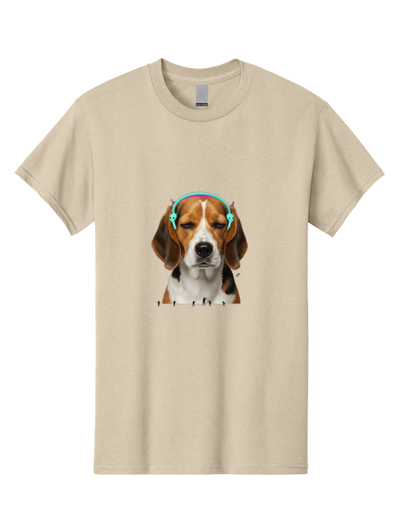 Beagle-Headphones Men'S Graphic Tee, 100% Cotton, Comfortable Casual Summer Wear, Machine Washable, Vintage Camera, Old Camera, Antique Camera, Black Camera, Classic Photography, Photography Equipment, Nostalgic Device, Film Camera, Camera Art Bah566