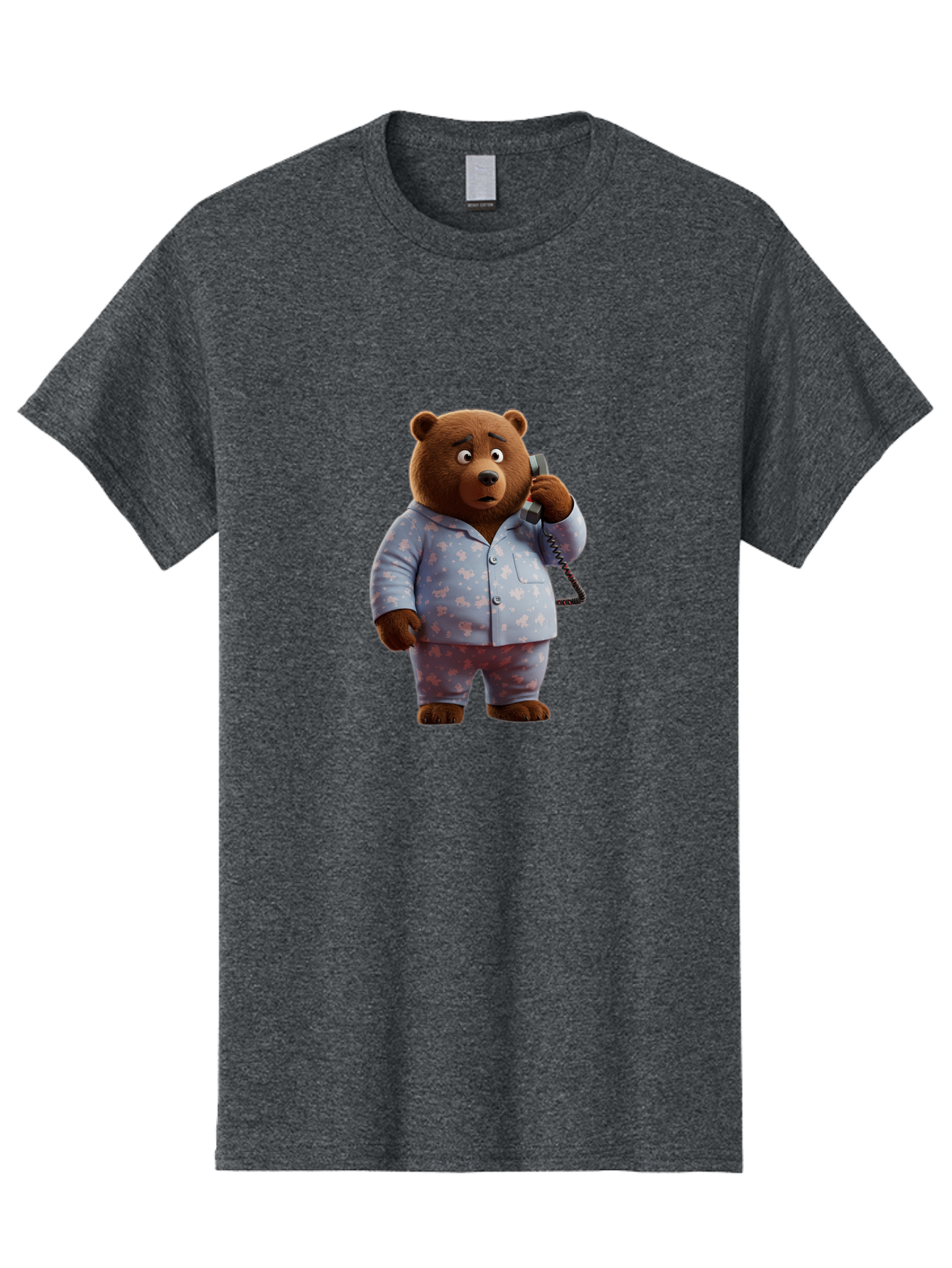 Bear-On-Phone Men'S Graphic Tee, 100% Cotton, Comfortable Casual Summer Wear, Machine Washable, Vintage Camera, Old Camera, Antique Camera, Black Camera, Classic Photography, Photography Equipment, Nostalgic Device, Film Camera, Camera Art Bah586