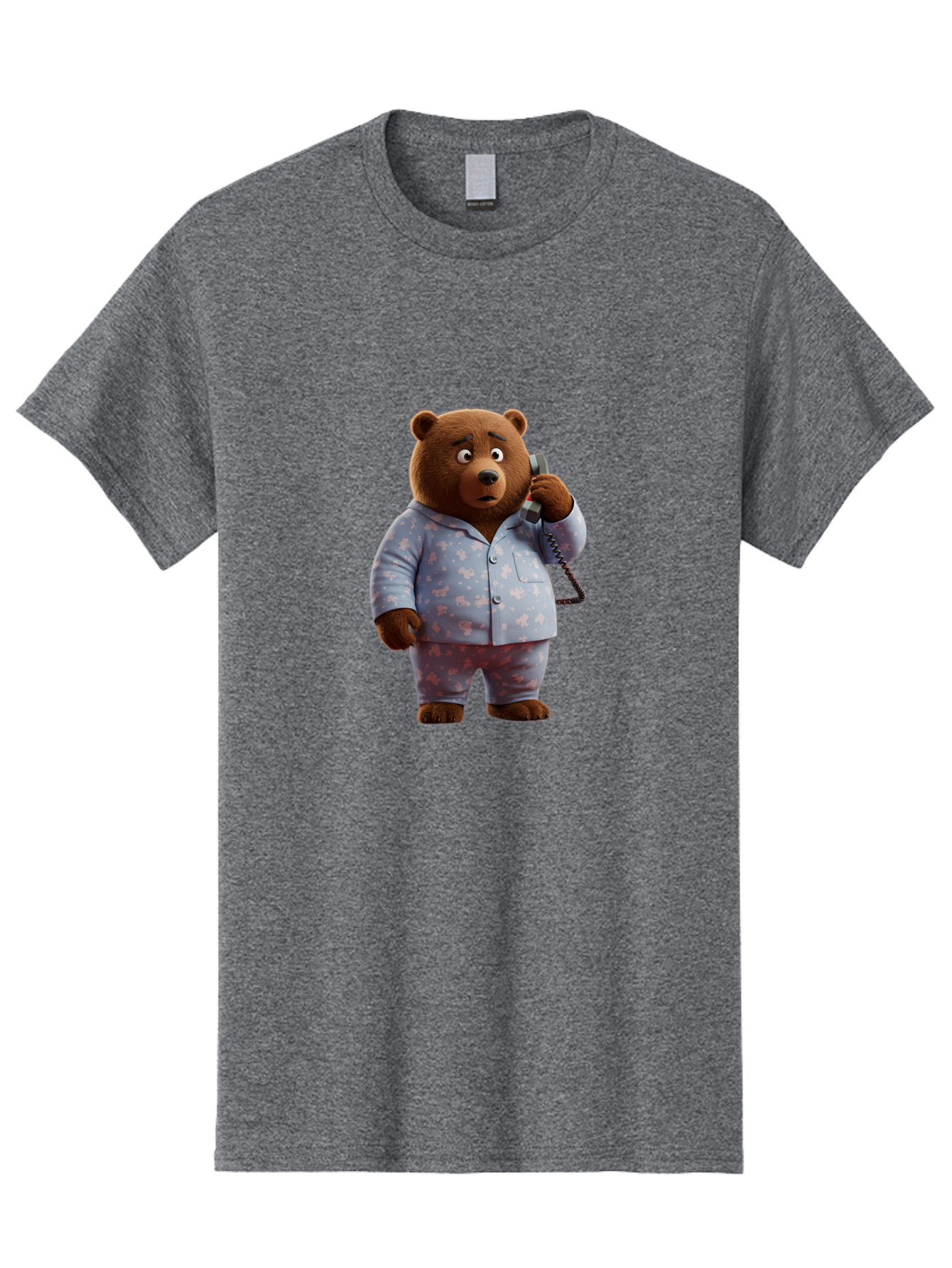 Bear-On-Phone Men'S Graphic Tee, 100% Cotton, Comfortable Casual Summer Wear, Machine Washable, Vintage Camera, Old Camera, Antique Camera, Black Camera, Classic Photography, Photography Equipment, Nostalgic Device, Film Camera, Camera Art Bah586